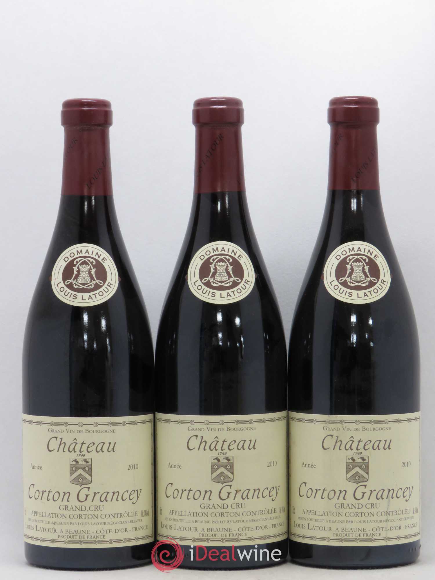 Corton Grand Cru Château Corton Grancey Louis Latour 2010 - Lot de 3 bouteilles - 0