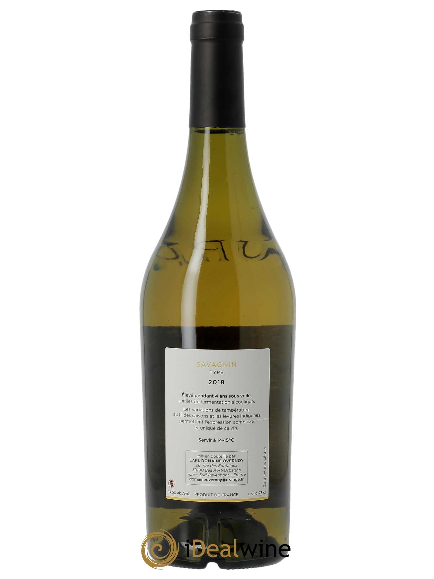 Côtes du Jura Savagnin 4 ans de voile Guillaume Overnoy 2018 - Lot of 1 bottle - 1
