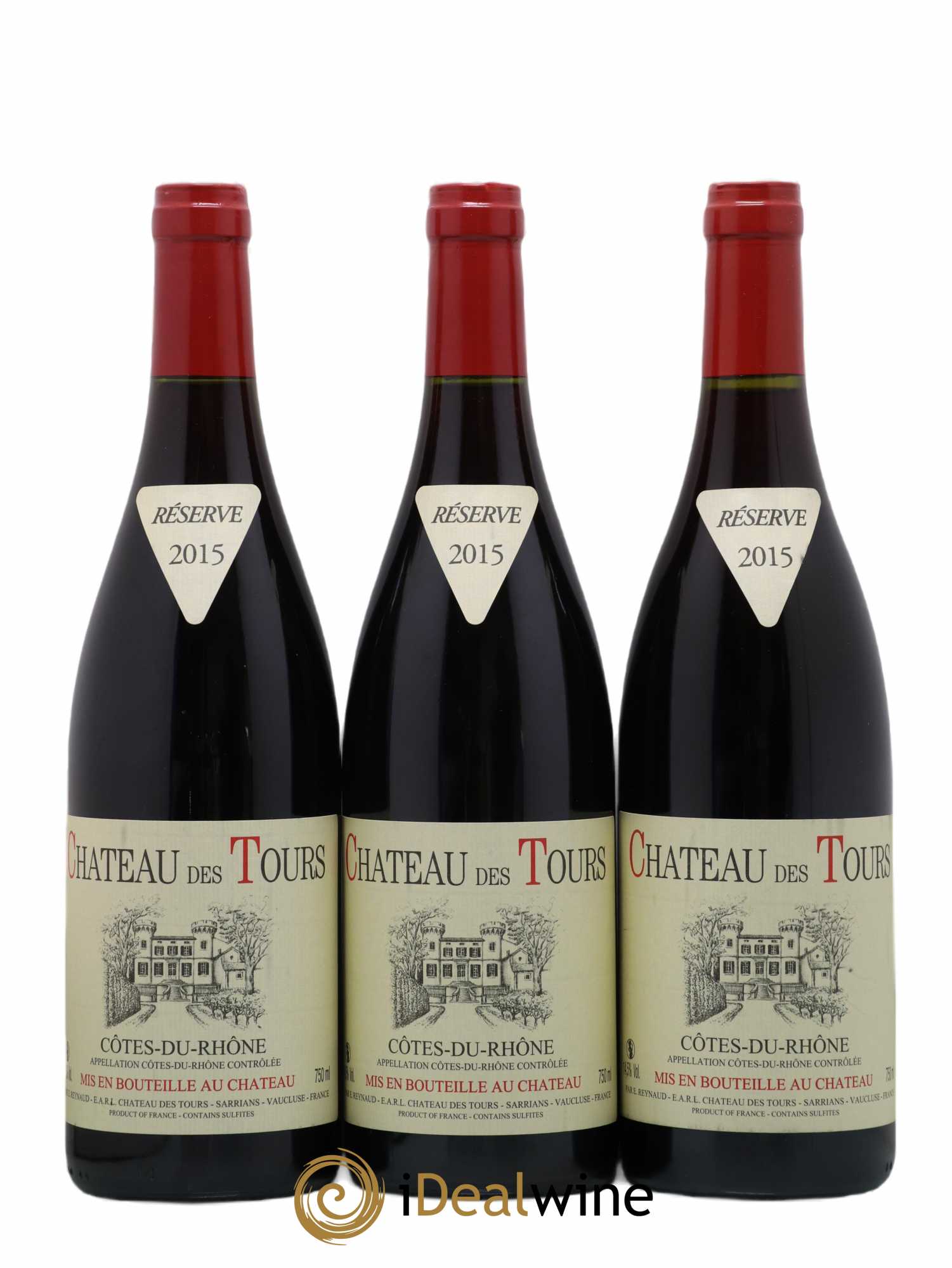 Côtes-du-Rhône Château des Tours Emmanuel Reynaud 2015 - Lot de 3 bouteilles - 0