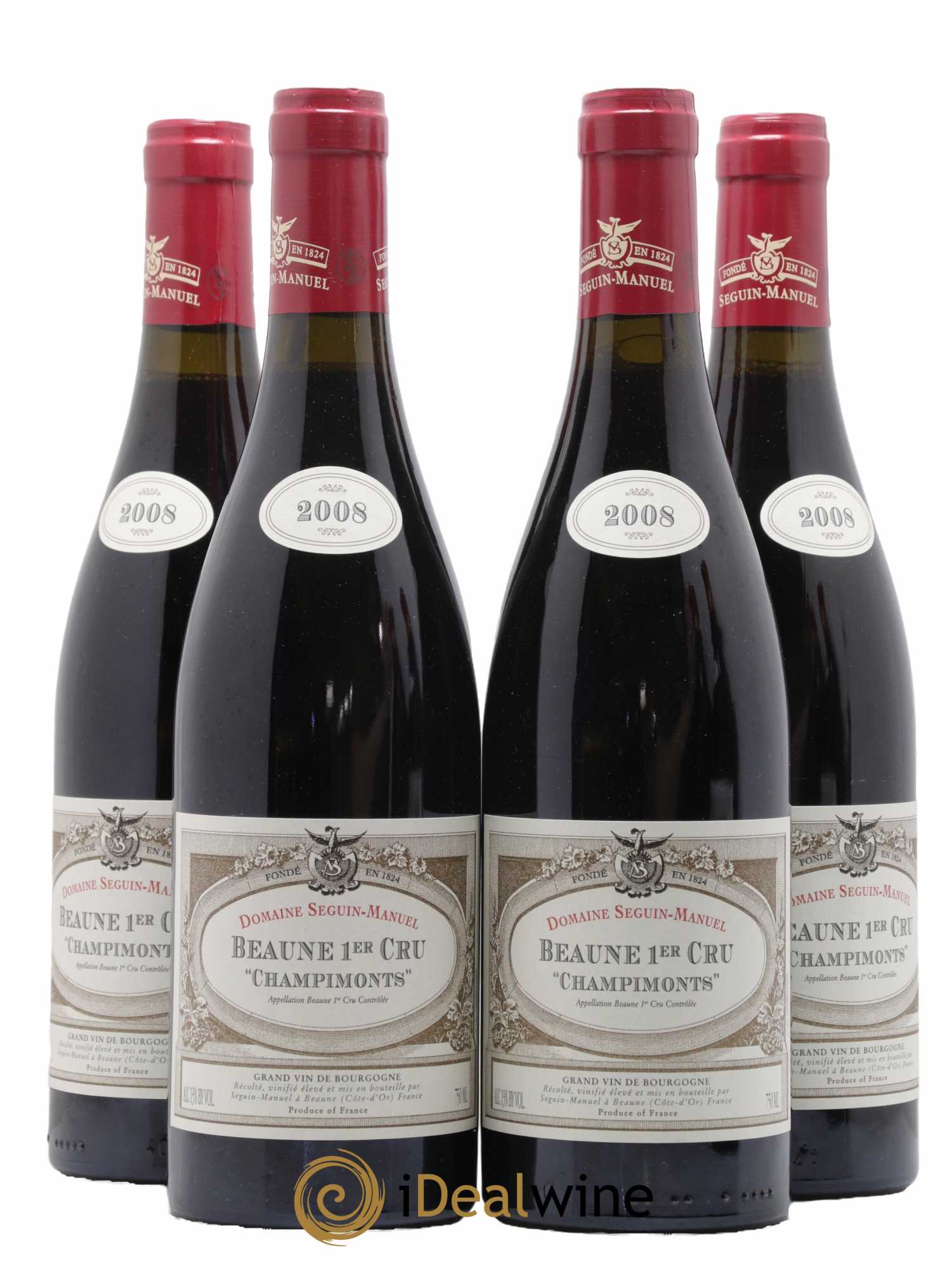 Beaune 1er Cru Champimonts Domaine Seguin Manuel 2008 - Lot de 4 bouteilles - 0