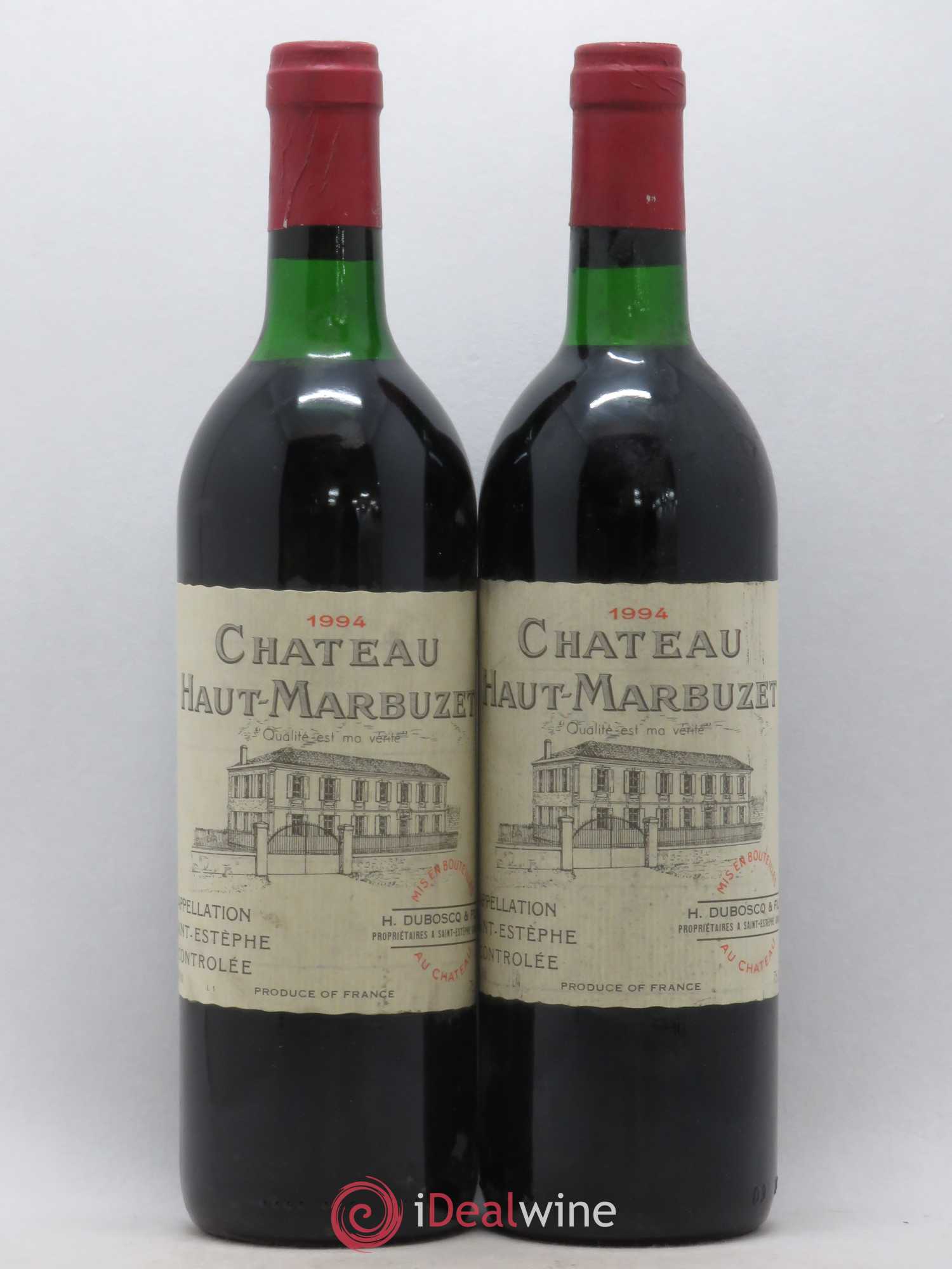 Château Haut Marbuzet 1994 - Lot de 2 bouteilles - 0
