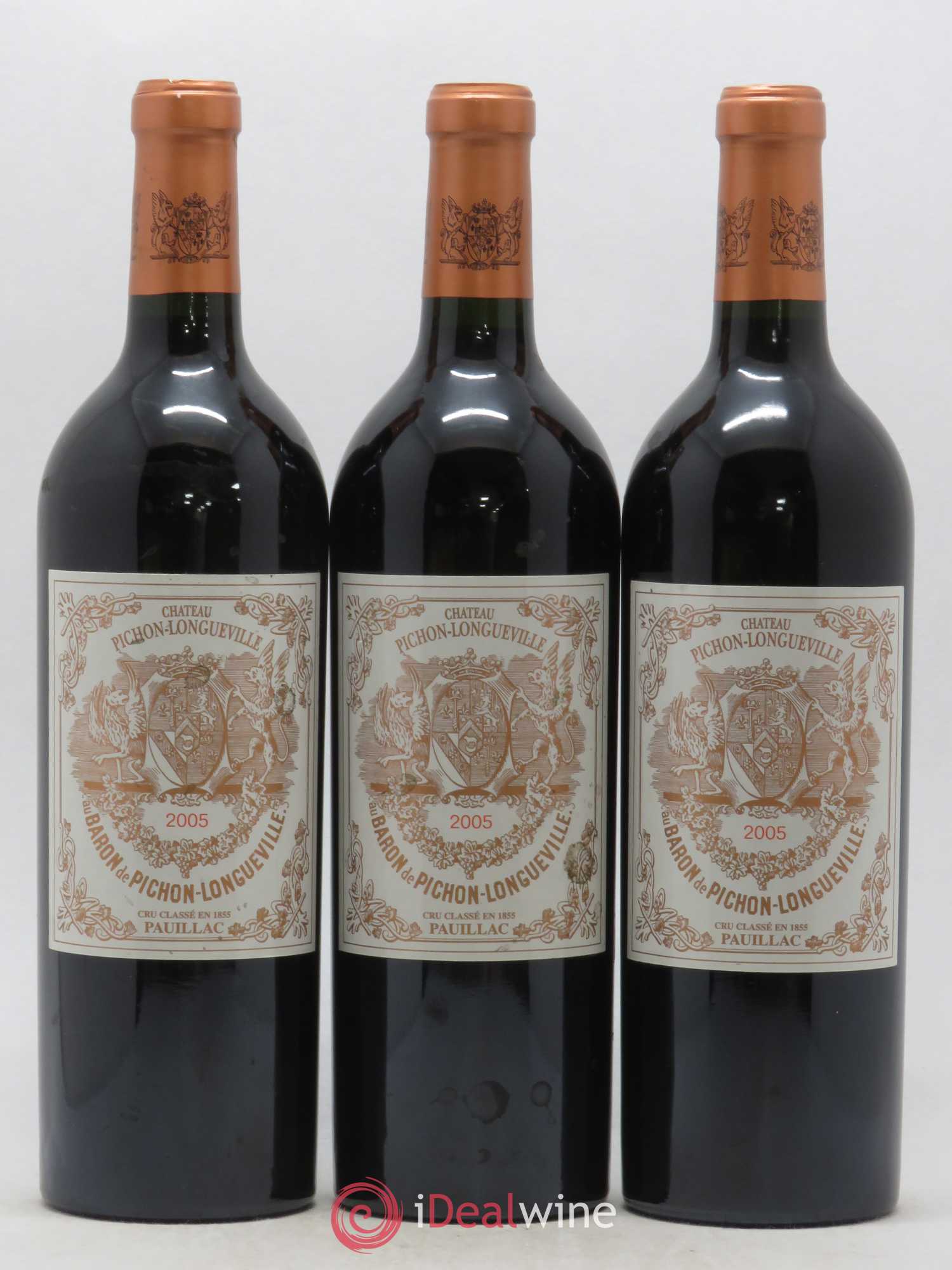 Pichon Longueville Baron 2ème Grand Cru Classé 2005 - Lot de 3 bouteilles - 0