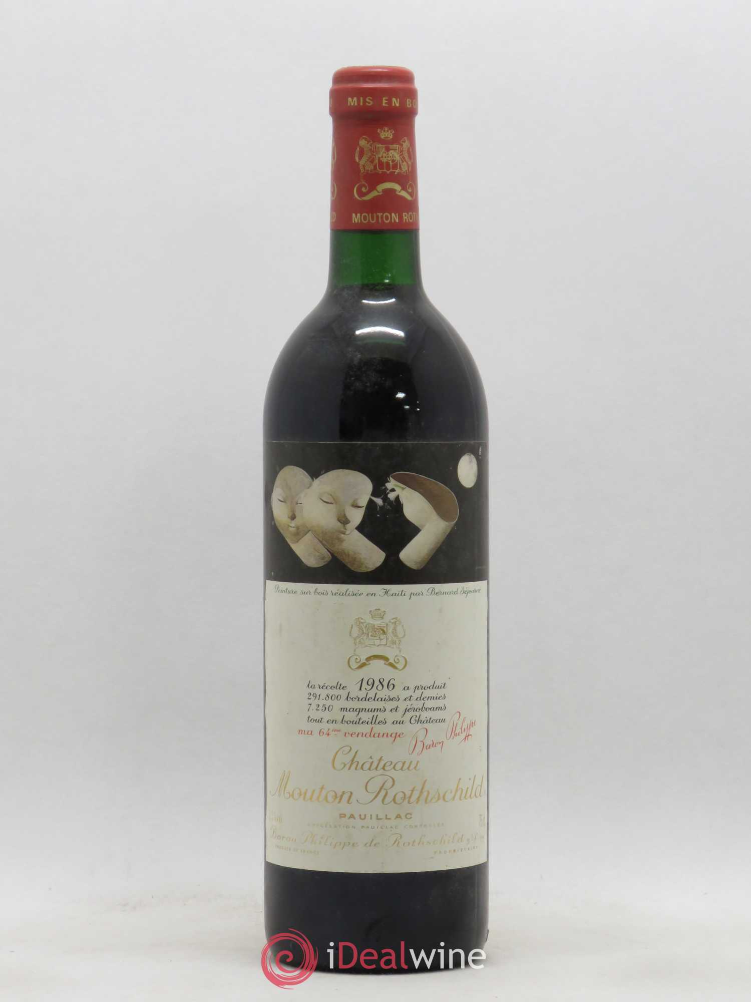 Château Mouton Rothschild 1er Grand Cru Classé 1986 - Lot de 1 bouteille - 0