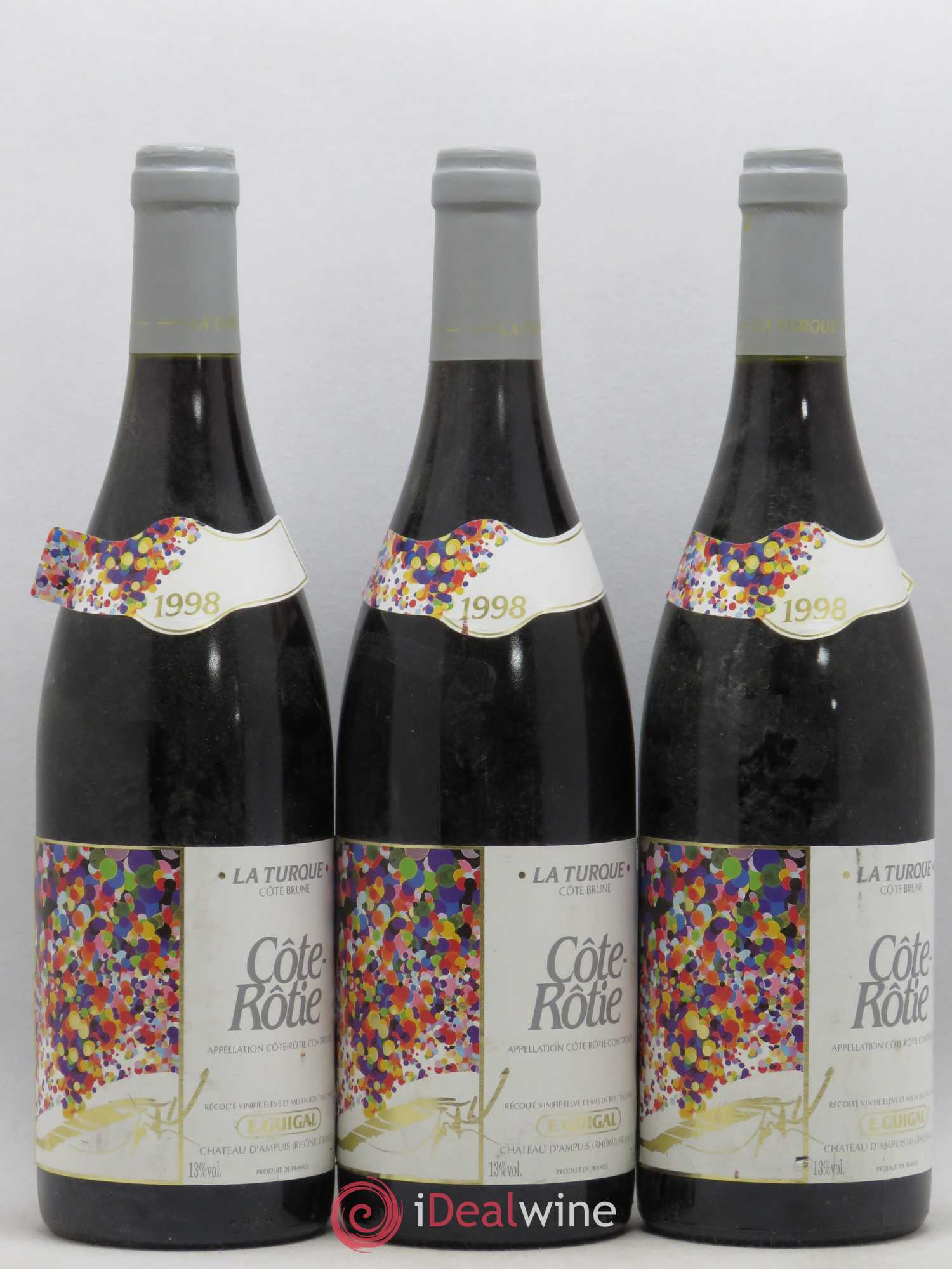 Côte-Rôtie La Turque Guigal 1998 - Lot de 3 bouteilles - 0