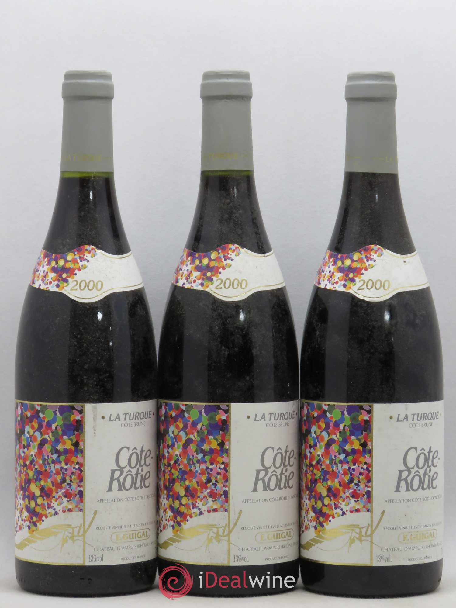 Côte-Rôtie La Turque Guigal 2000 - Lot de 3 bouteilles - 0