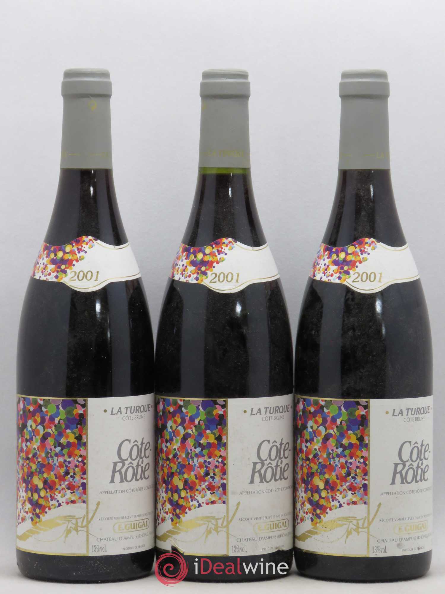 Côte-Rôtie La Turque Guigal 2001 - Lot de 3 bouteilles - 0