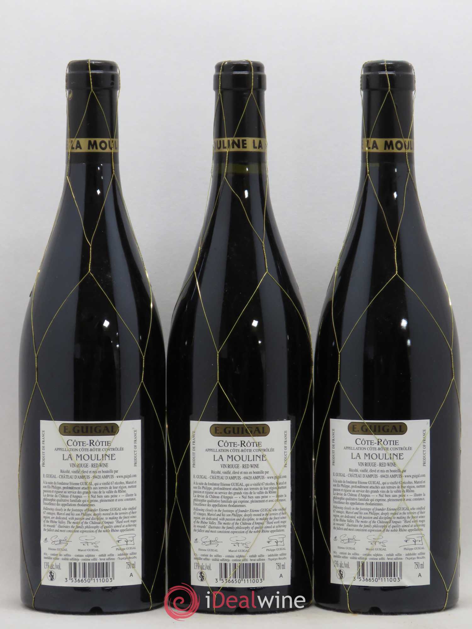 Côte-Rôtie La Mouline Guigal 2008 - Lot de 3 bouteilles - 1