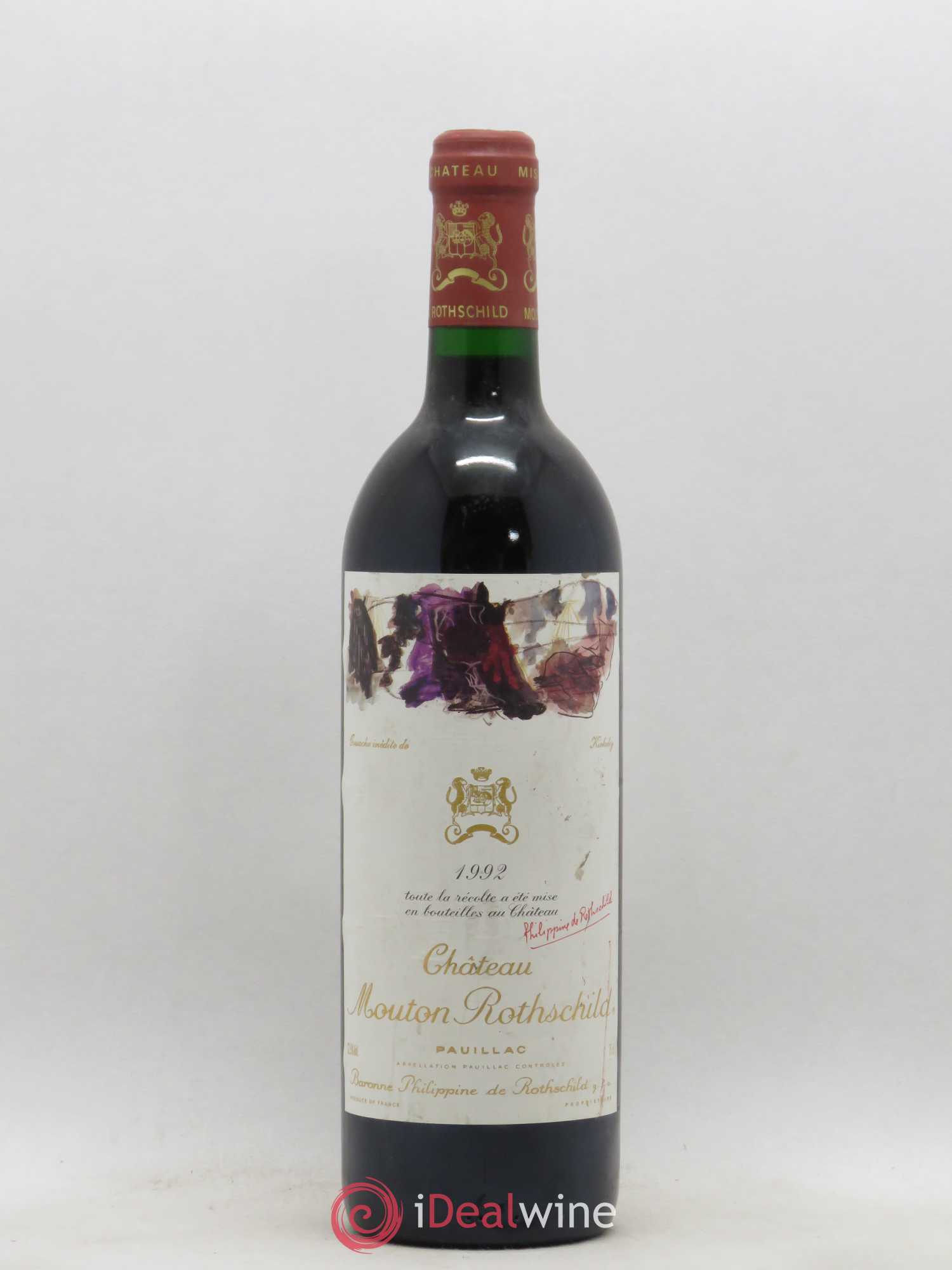 Château Mouton Rothschild 1er Grand Cru Classé 1992 - Lot de 1 bouteille - 0