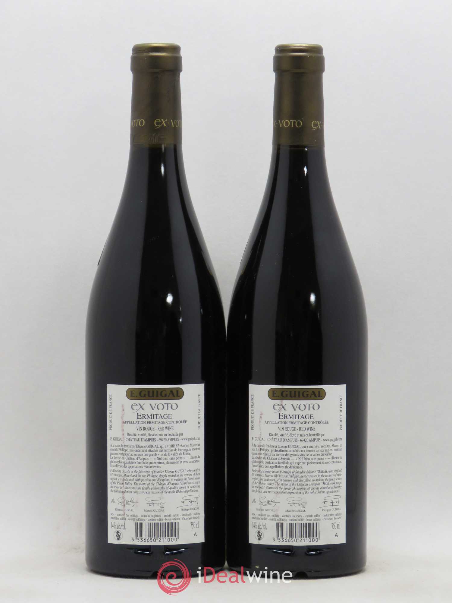 Ermitage Ex Voto Guigal 2013 - Lot de 2 bouteilles - 1