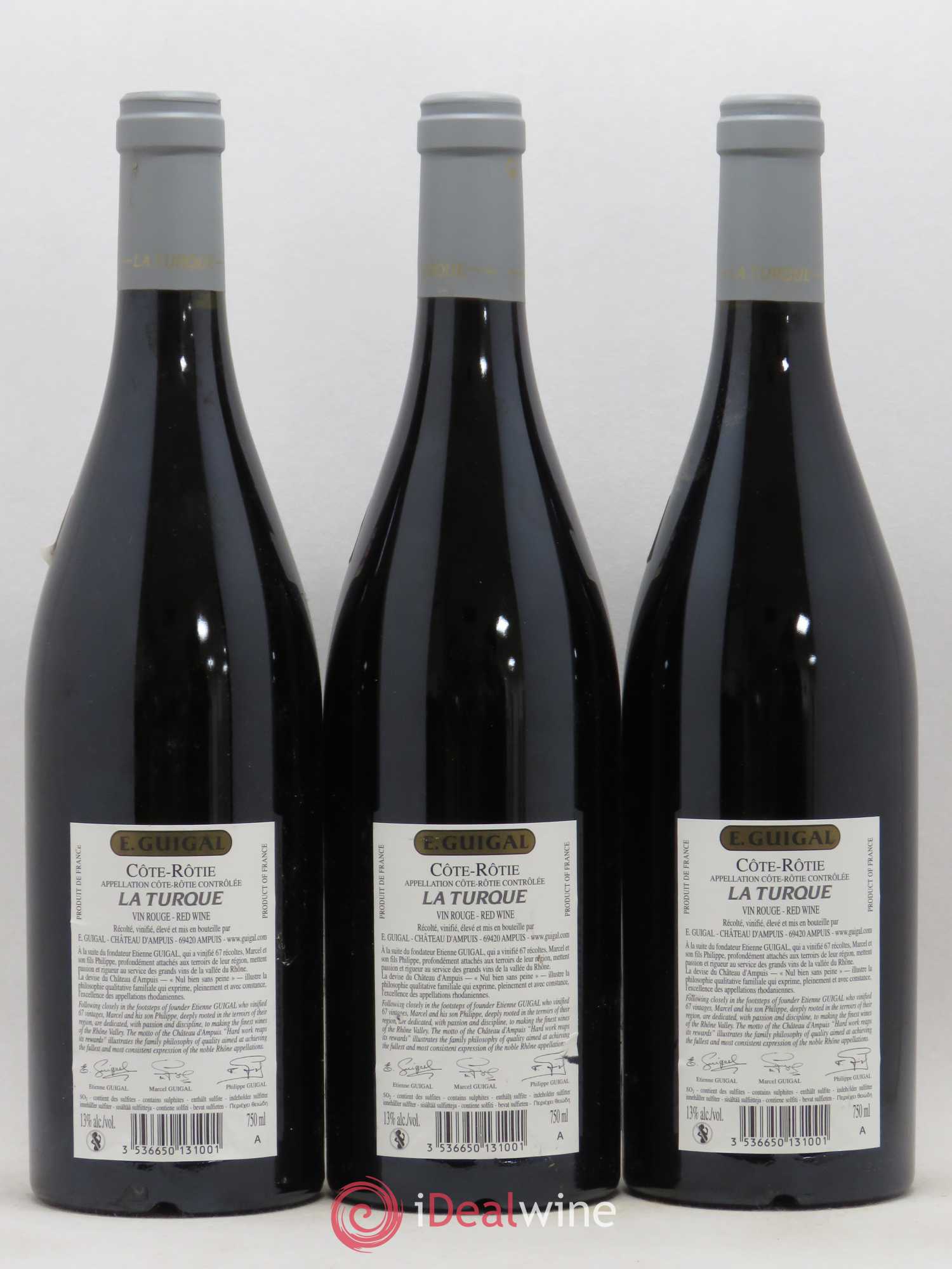 Côte-Rôtie La Turque Guigal 2008 - Lot de 3 bouteilles - 1