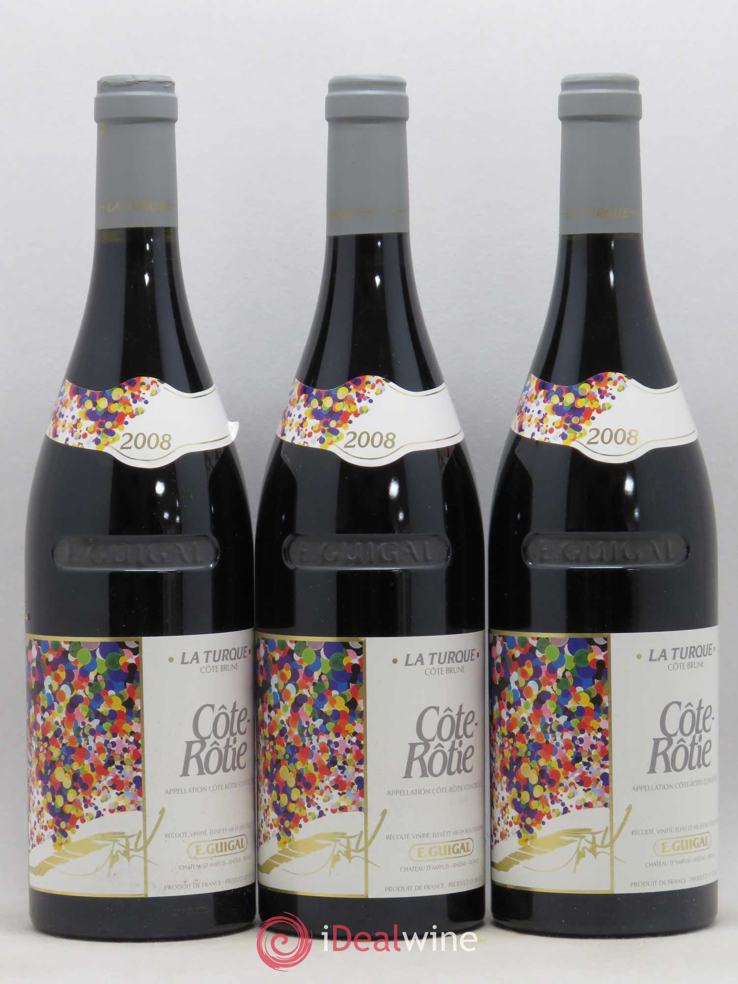 Côte-Rôtie La Turque Guigal 2008 - Lot de 3 bouteilles - 0