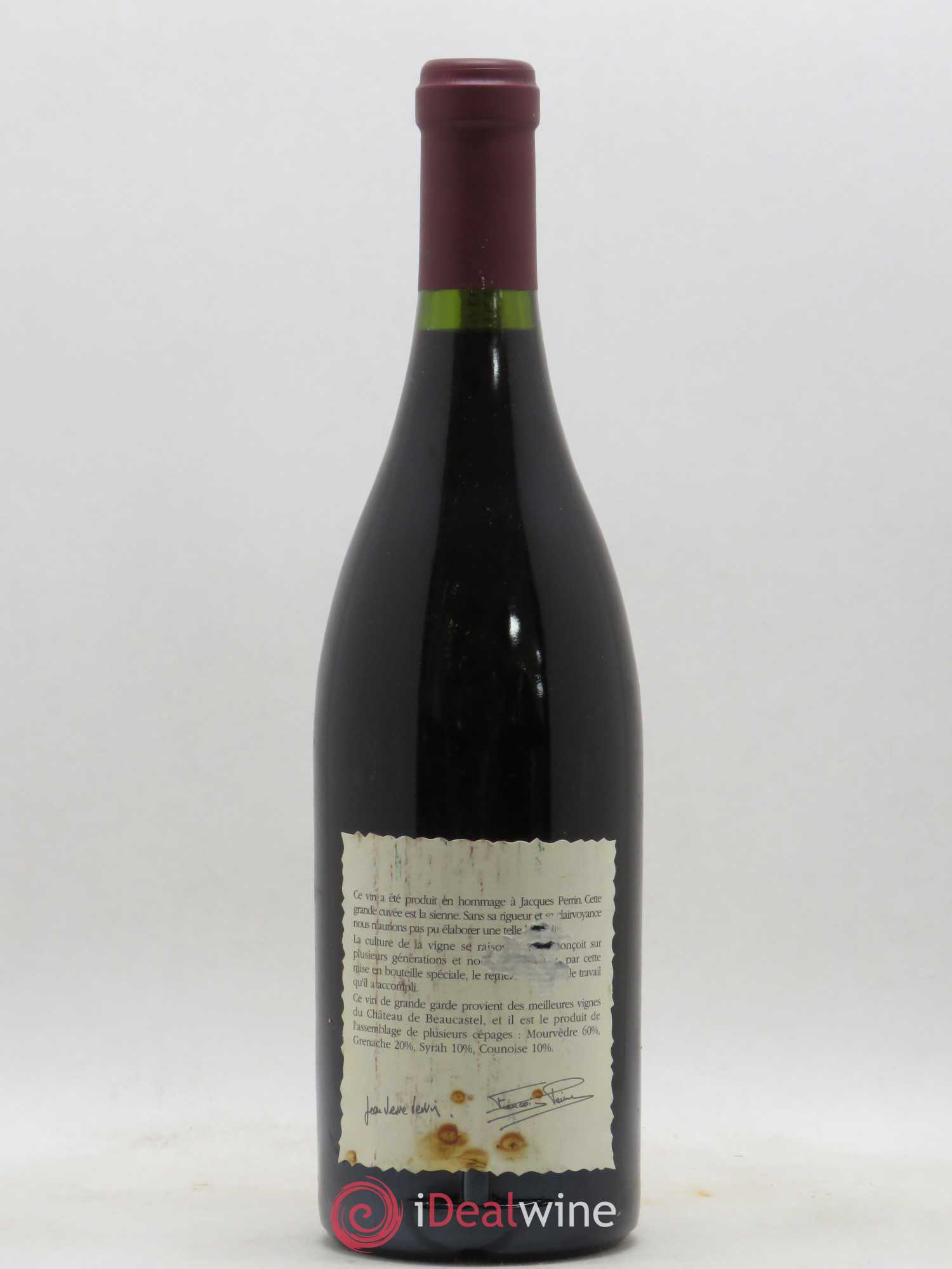 Châteauneuf-du-Pape Château de Beaucastel Hommage à Jacques Perrin Famille Perrin 1995 - Lot de 1 bouteille - 1