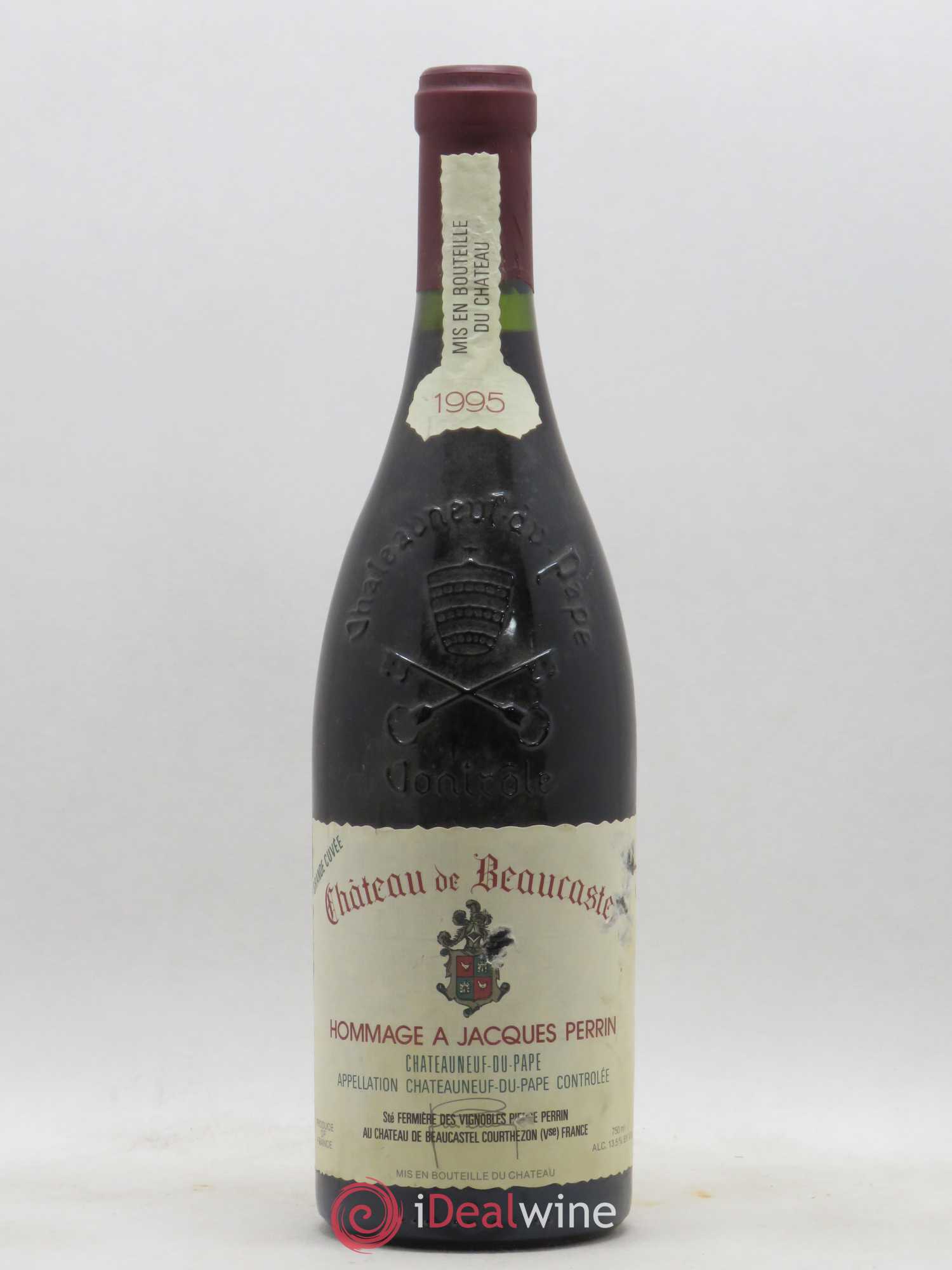 Châteauneuf-du-Pape Château de Beaucastel Hommage à Jacques Perrin Famille Perrin 1995 - Lot de 1 bouteille - 0