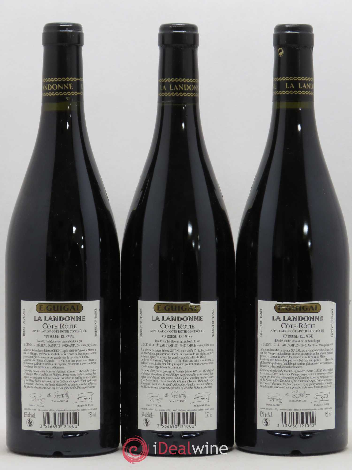 Côte-Rôtie La Landonne Guigal 2004 - Lot de 3 bouteilles - 1