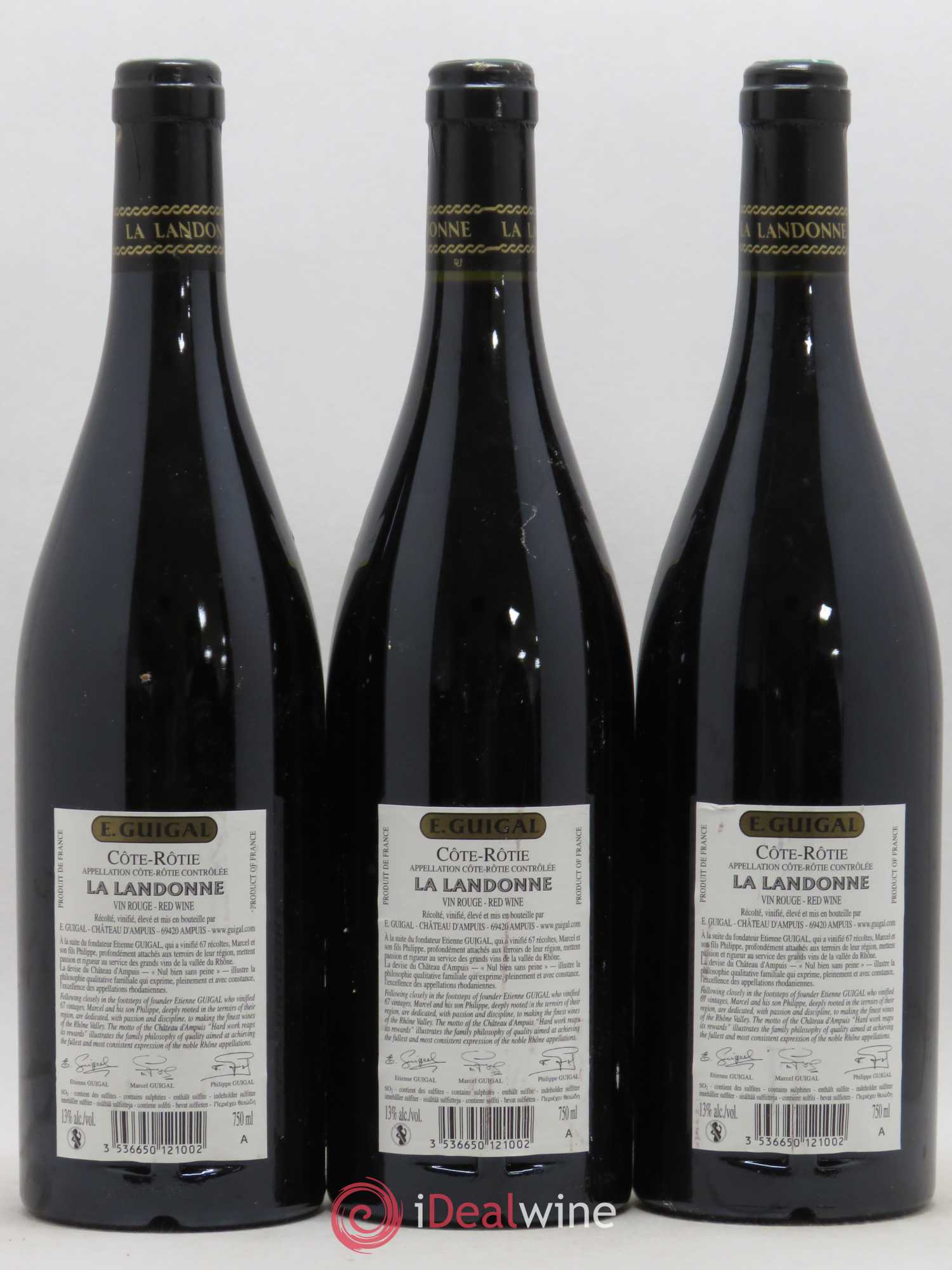 Côte-Rôtie La Landonne Guigal 2007 - Lot de 3 bouteilles - 1