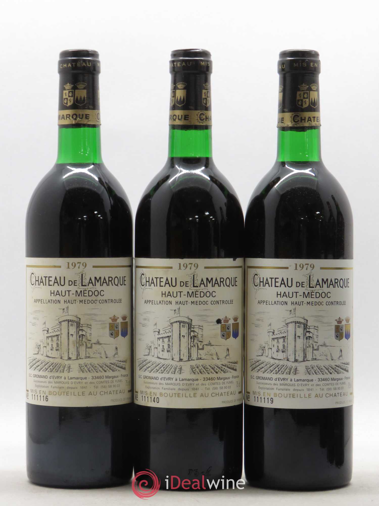Château de Lamarque Cru Bourgeois 1979 - Lot de 6 bouteilles - 1