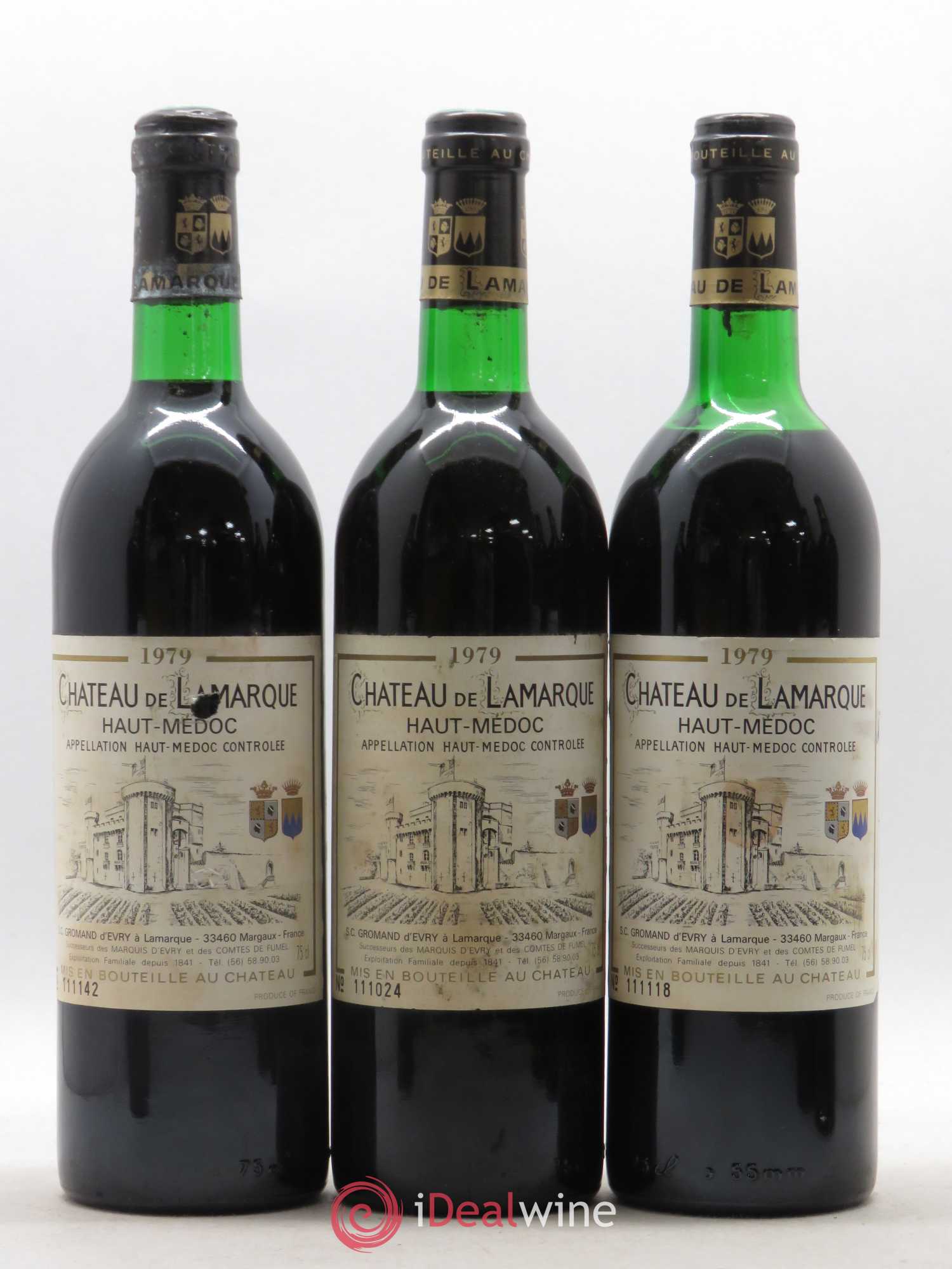 Château de Lamarque Cru Bourgeois 1979 - Lot de 6 bouteilles - 1