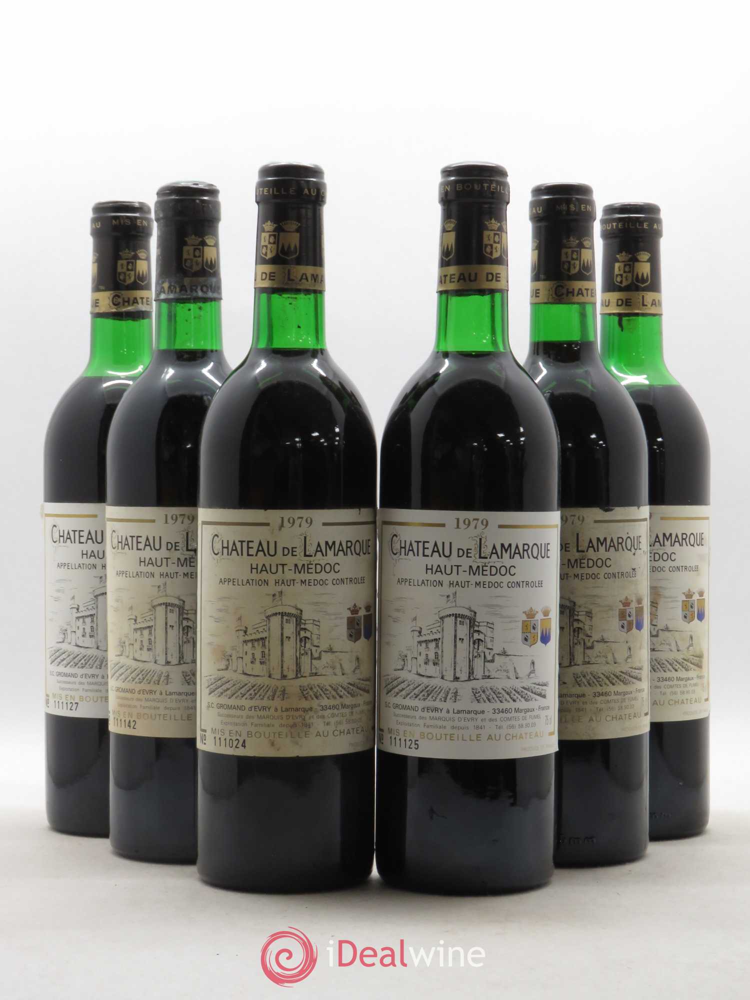 Château de Lamarque Cru Bourgeois 1979 - Lot de 6 bouteilles - 0