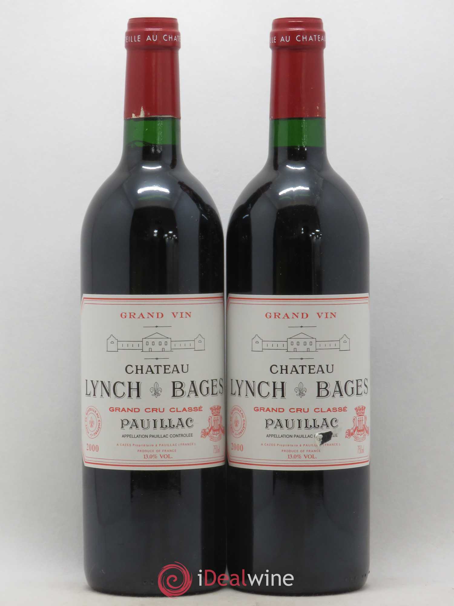 Château Lynch Bages 5ème Grand Cru Classé 2000 - Lot de 2 bouteilles - 0