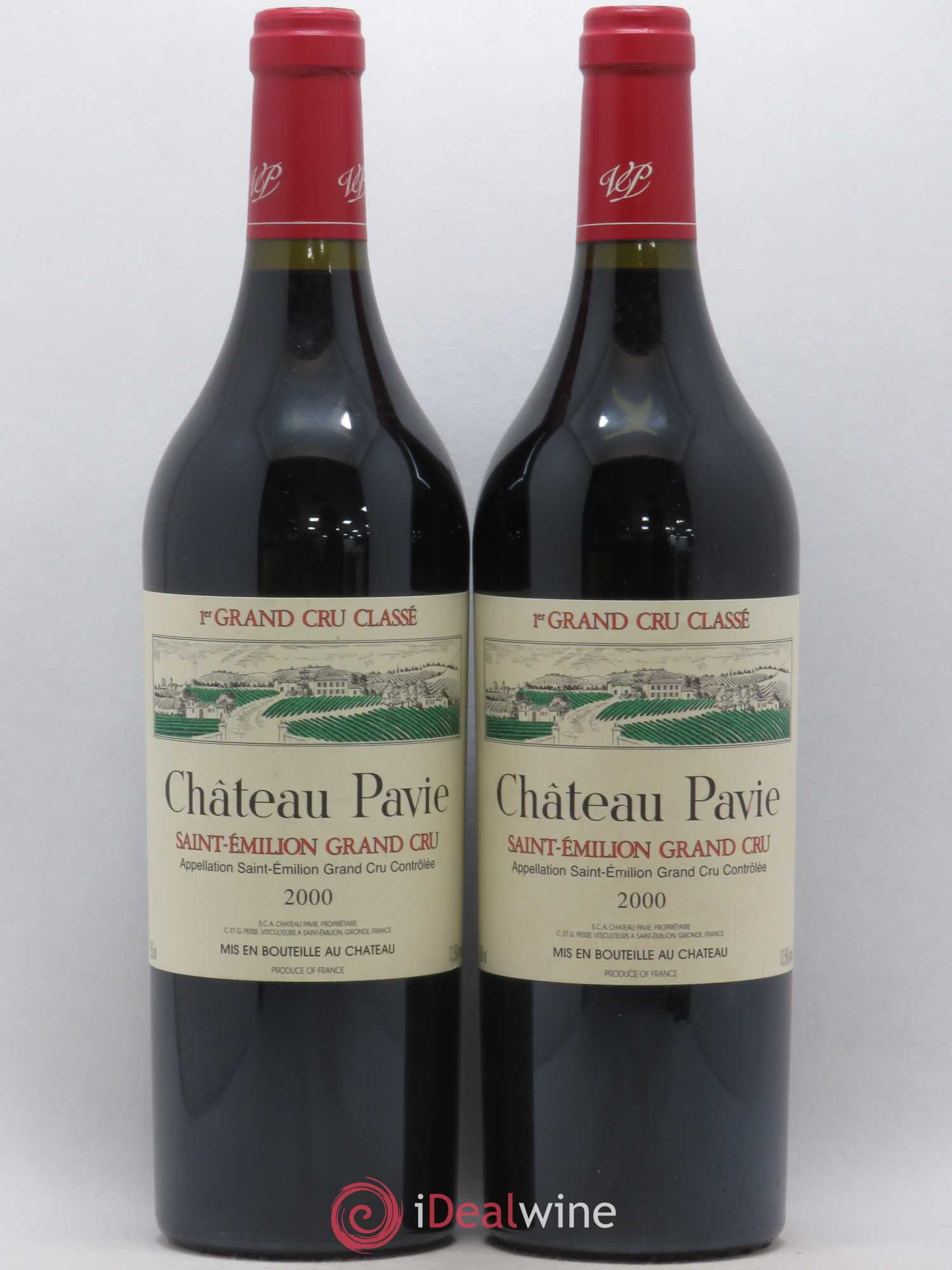 Château Pavie 1er Grand Cru Classé A 2000 - Lot de 2 bouteilles - 0