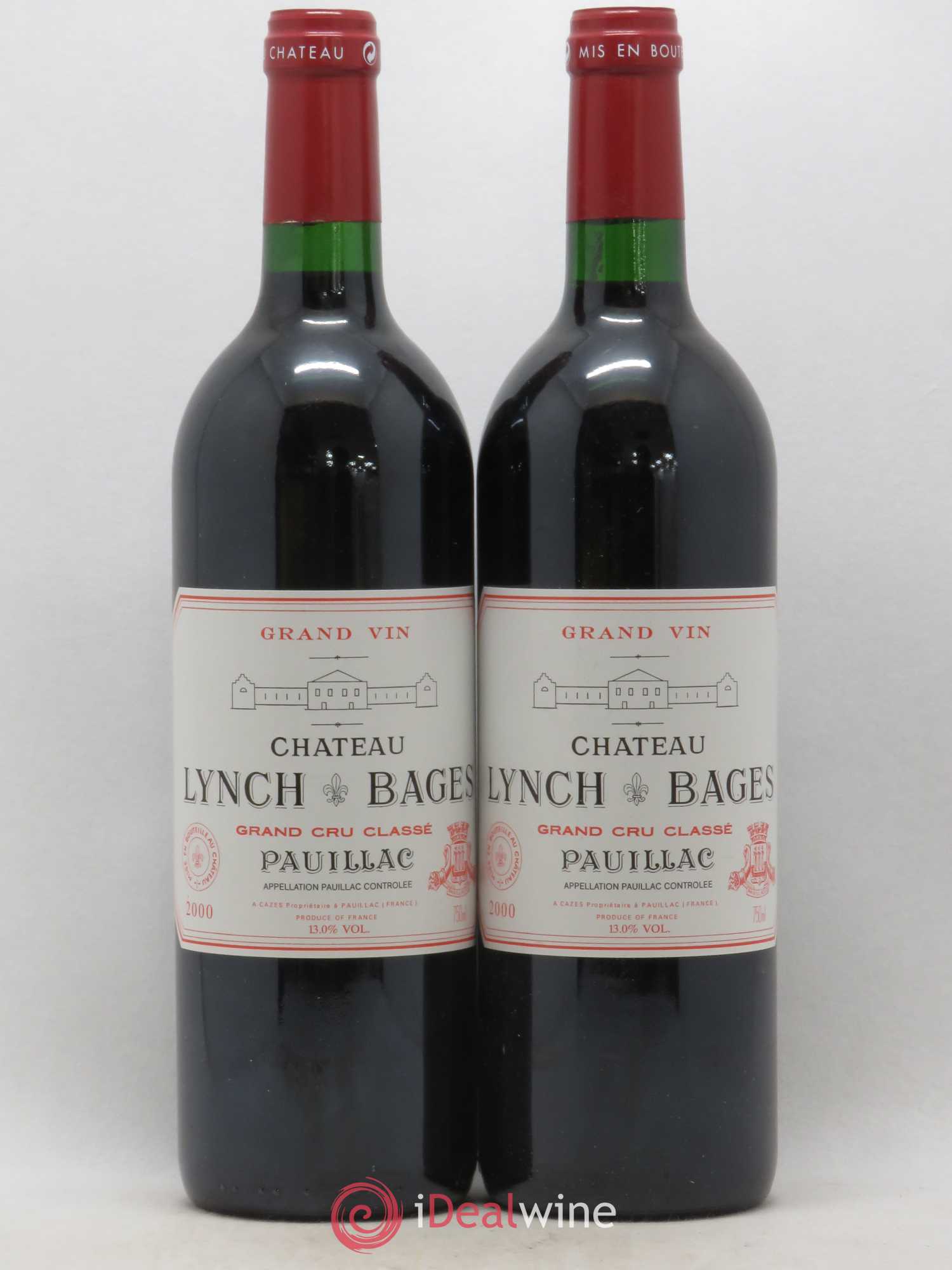 Château Lynch Bages 5ème Grand Cru Classé 2000 - Lot de 2 bouteilles - 0