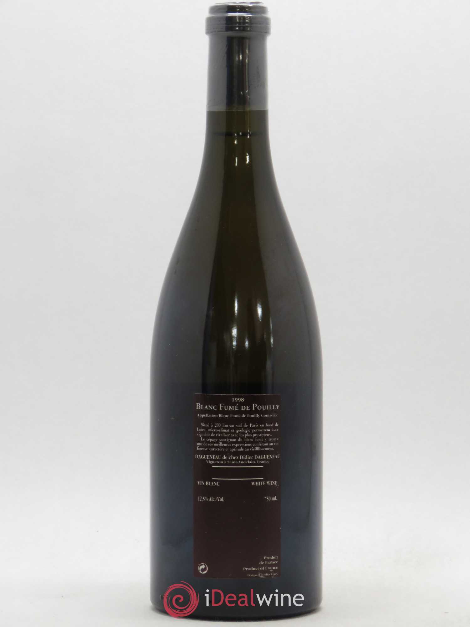 Vin de France (anciennement Pouilly-Fumé) Pur Sang Dagueneau (Domaine Didier - Louis-Benjamin) 1998 - Lot de 1 bouteille - 1