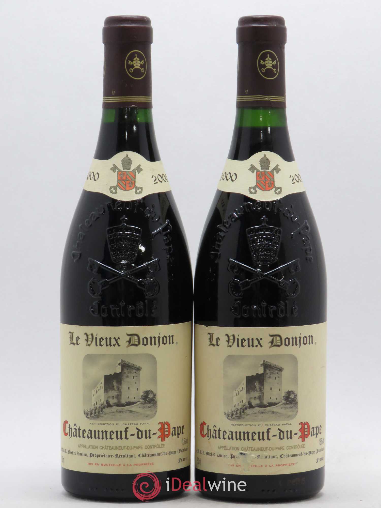 Châteauneuf-du-Pape Le Vieux Donjon Michel Lucien 2000 - Lot de 2 bouteilles - 0