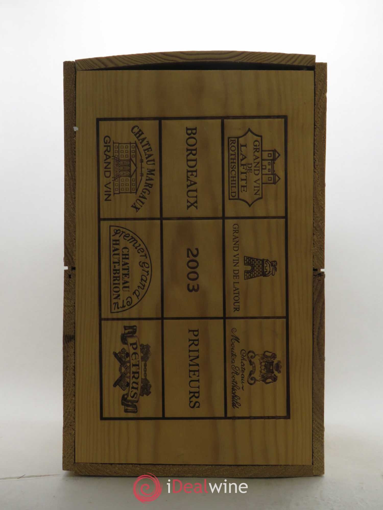 Caisse Collection Duclot 1 Petrus - 1 Margaux - 1 Mouton Rothschild - 1 Latour - 1 Lafite Rothschild - 1 Haut Brion 2003 - Posten von 6 Flaschen - 5