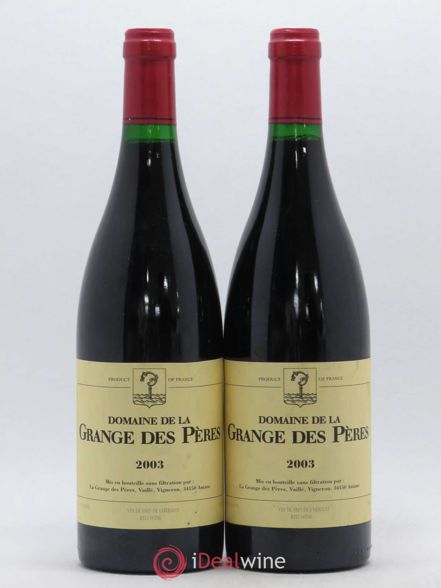 Pays d'Hérault Grange des Pères Laurent Vaillé 2003 - Lot de 2 bouteilles - 0