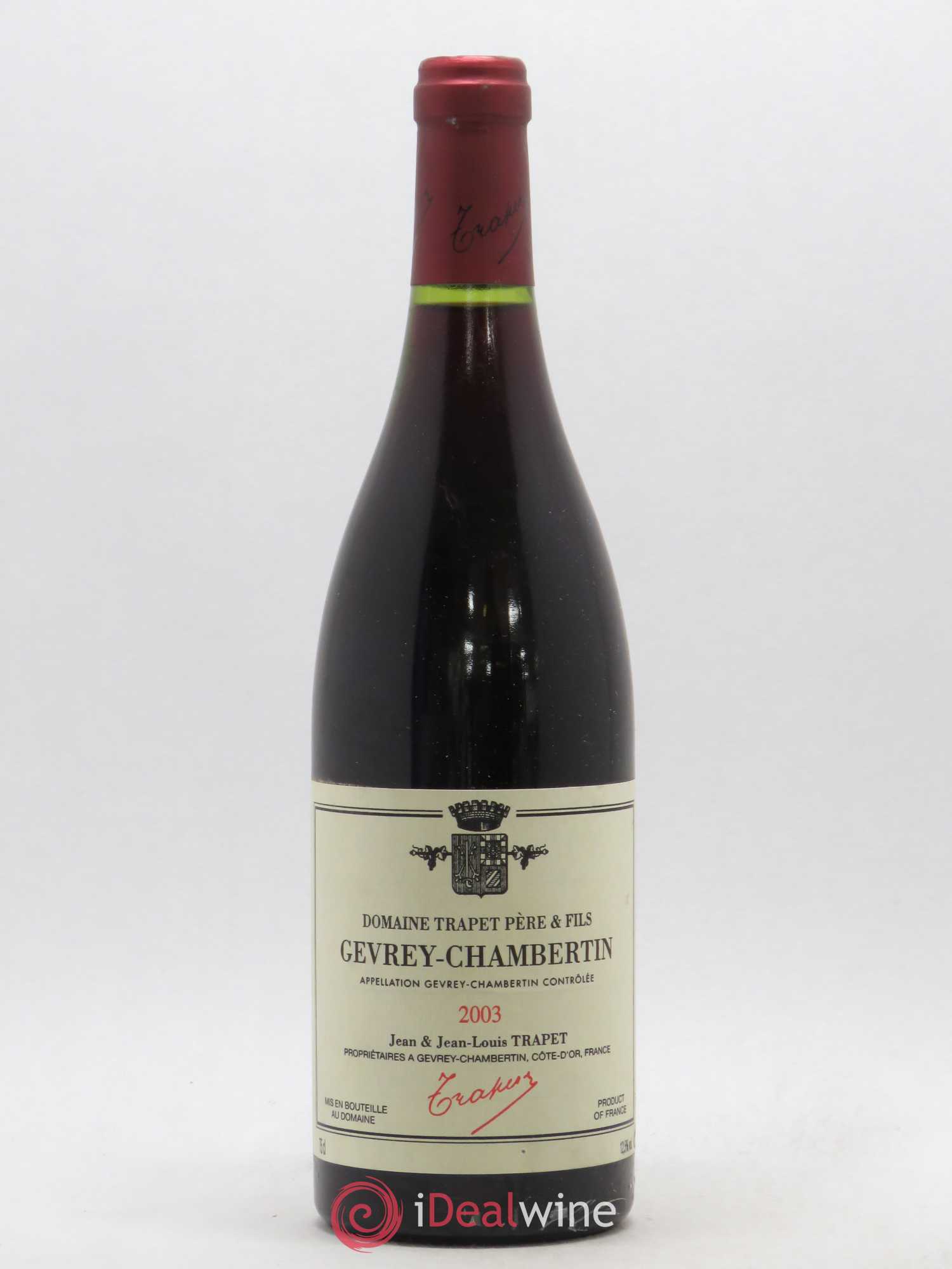 Gevrey-Chambertin Domaine Trapet 2003 - Lot de 1 bouteille - 0