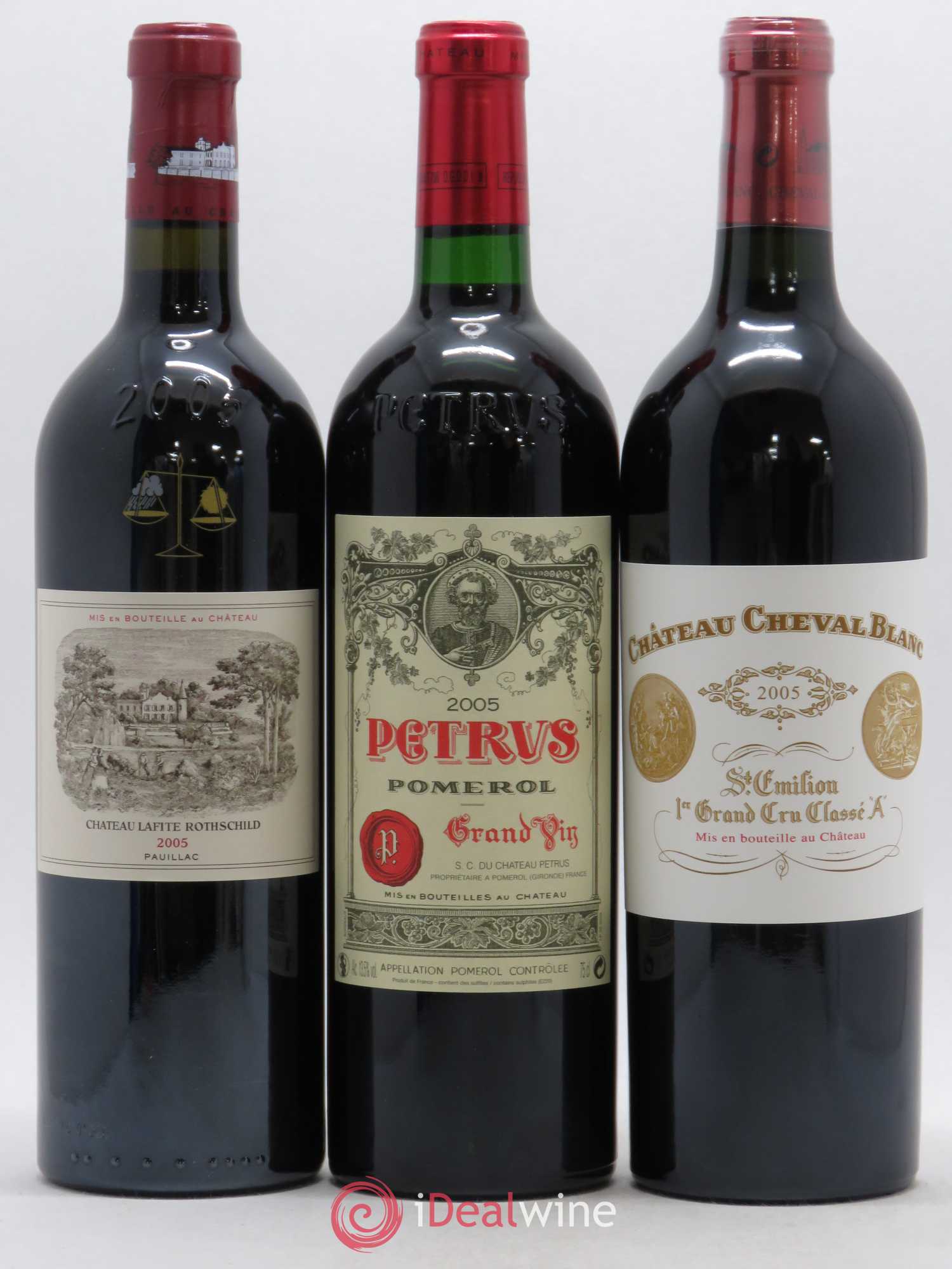 Caisse Collection Duclot 1 Mouton Rothschild - 1 Haut Brion - 1 Yquem - 1 Latour - 1 La Mission Haut Brion - 1 Margaux - 1 Petrus - 1 Cheval Blanc - 1 Lafite Rothschild 2005 - Posten von 9 Flaschen - 3