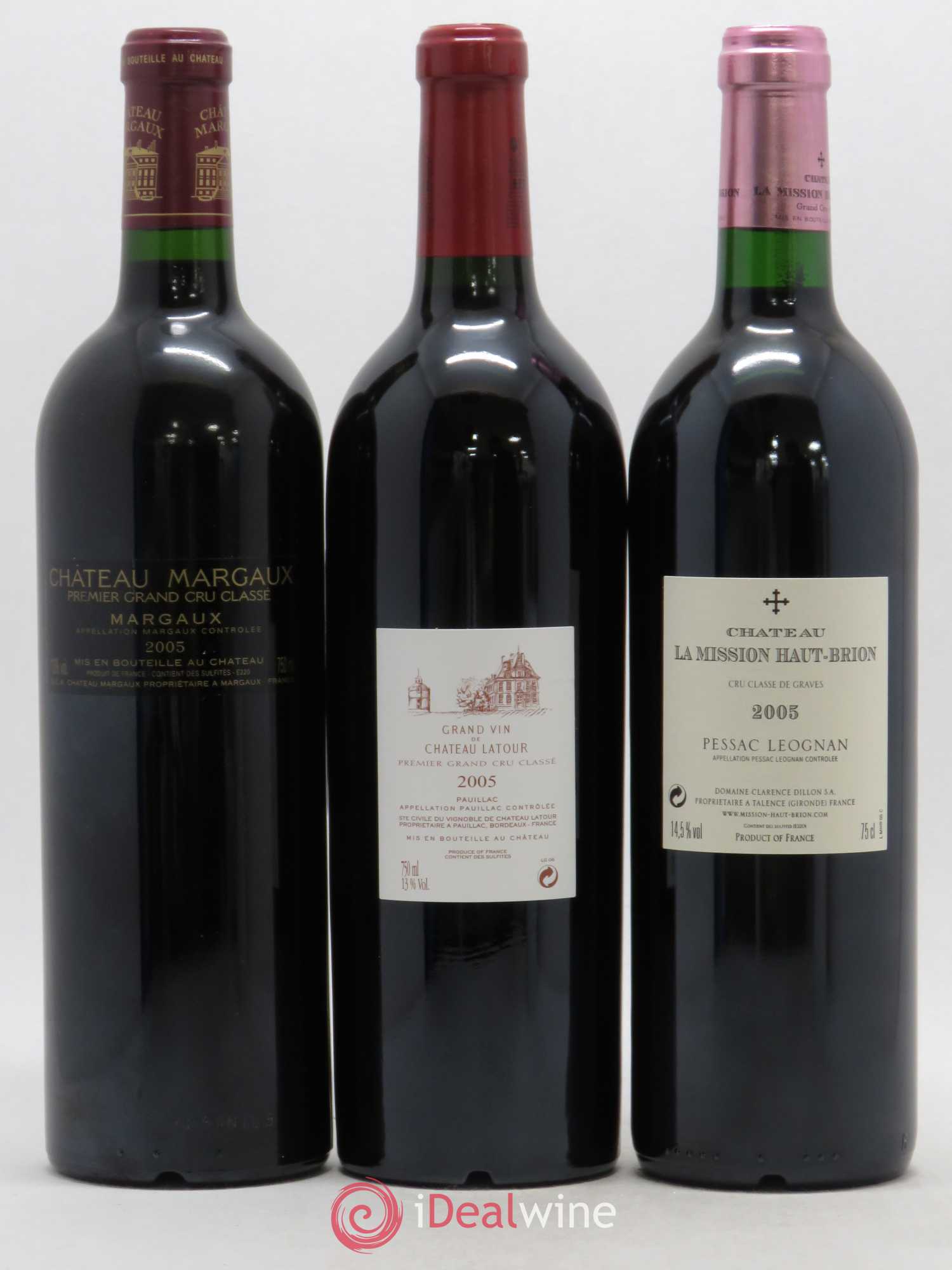 Caisse Collection Duclot 1 Mouton Rothschild - 1 Haut Brion - 1 Yquem - 1 Latour - 1 La Mission Haut Brion - 1 Margaux - 1 Petrus - 1 Cheval Blanc - 1 Lafite Rothschild 2005 - Posten von 9 Flaschen - 6