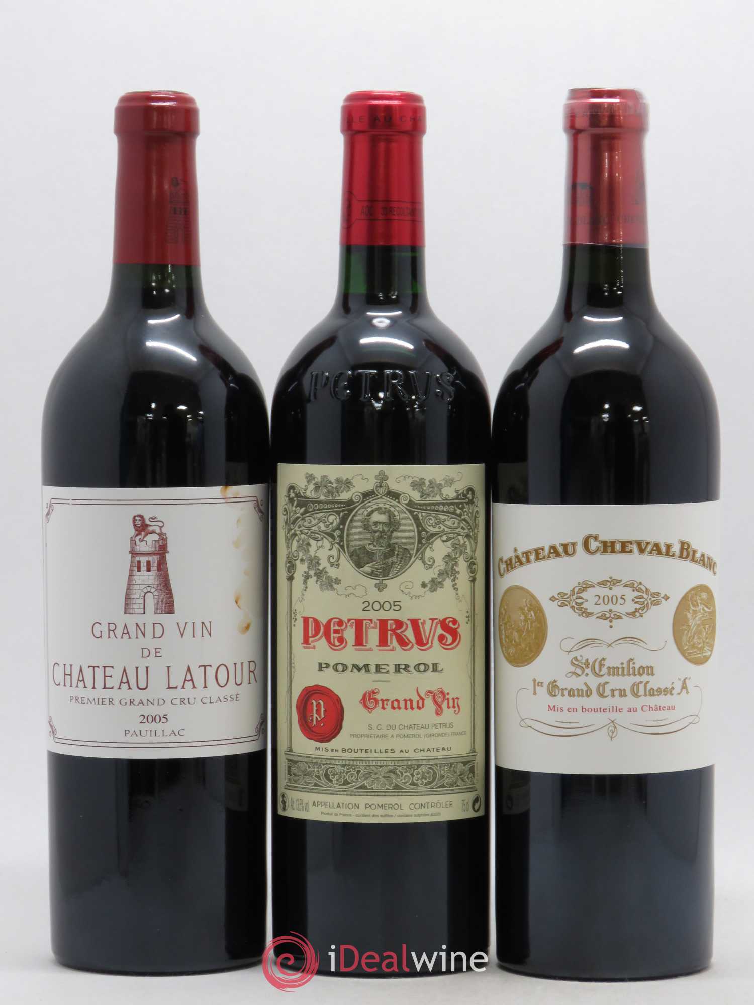 Caisse Collection Duclot 1 Mouton Rothschild - 1 Haut Brion - 1 Yquem - 1 Latour - 1 La Mission Haut Brion - 1 Margaux - 1 Petrus - 1 Cheval Blanc - 1 Lafite Rothschild 2005 - Posten von 9 Flaschen - 5