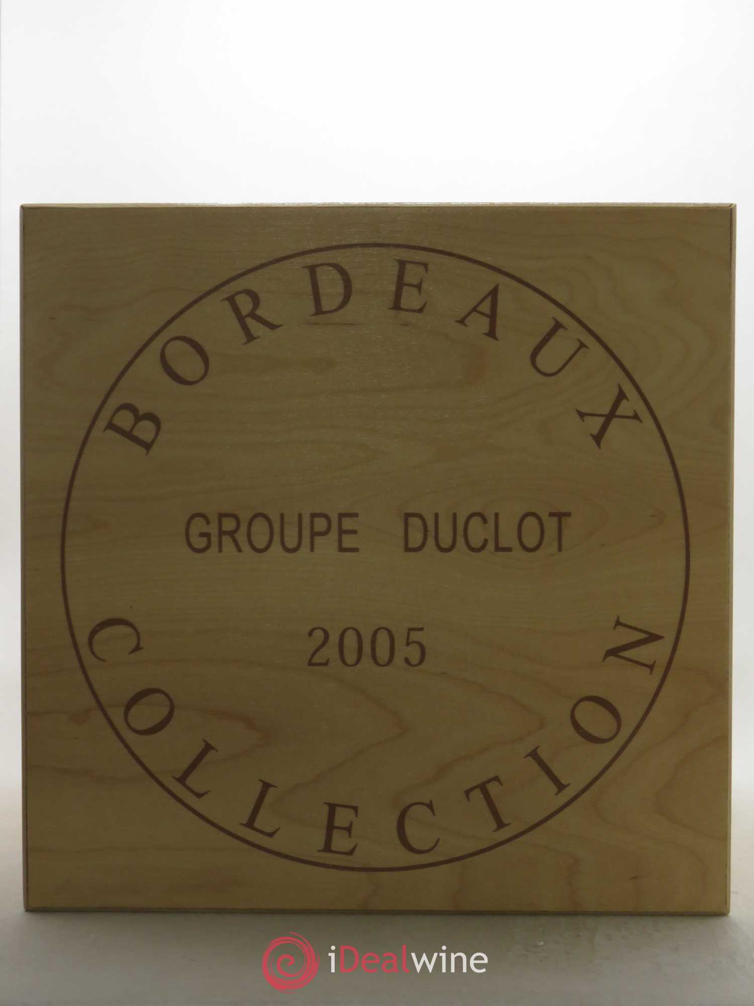 Caisse Collection Duclot 1 Mouton Rothschild - 1 Haut Brion - 1 Yquem - 1 Latour - 1 La Mission Haut Brion - 1 Margaux - 1 Petrus - 1 Cheval Blanc - 1 Lafite Rothschild 2005 - Posten von 9 Flaschen - 8