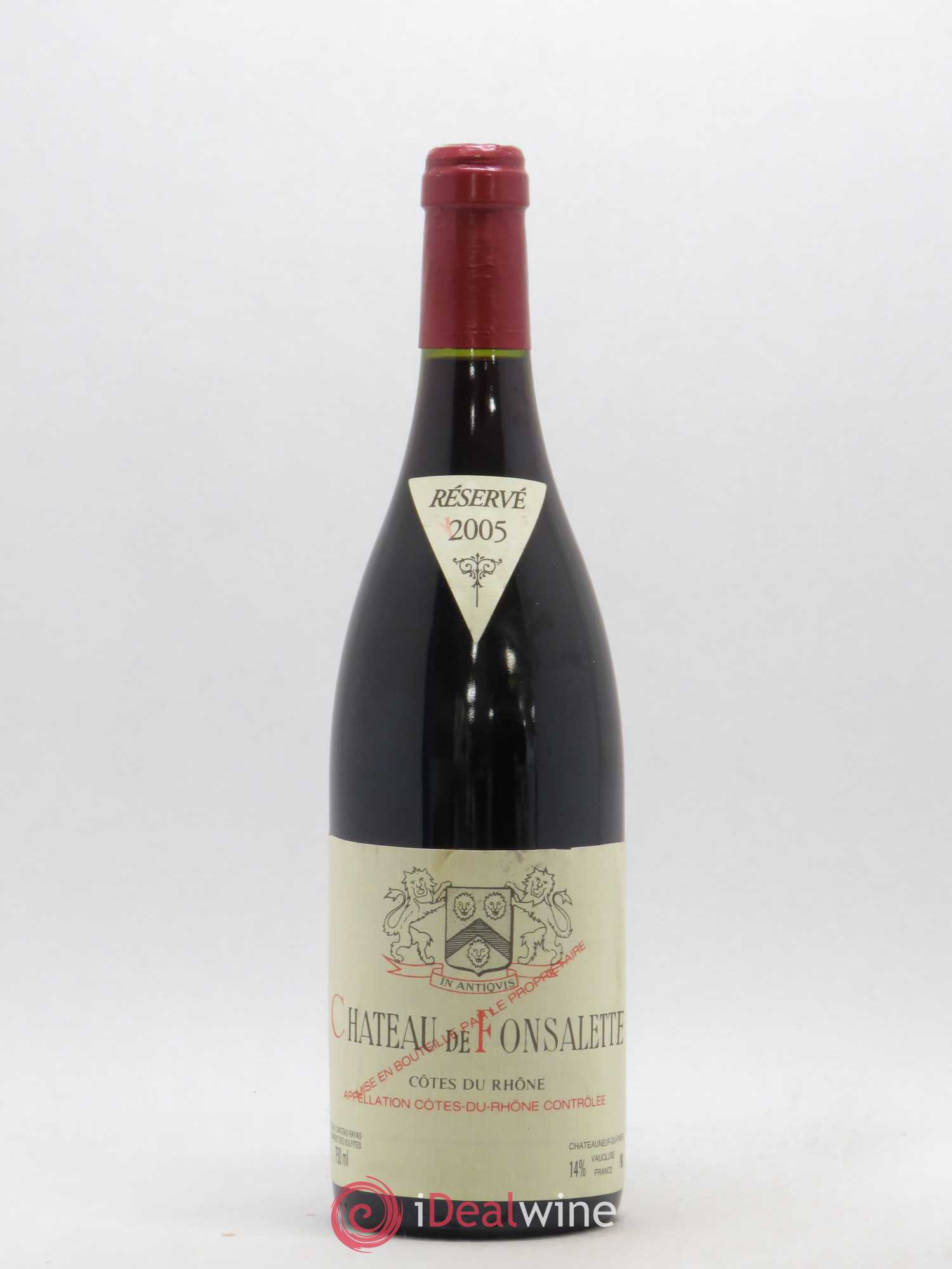 Côtes-du-Rhône Château de Fonsalette Emmanuel Reynaud 2005 - Lot de 1 bouteille - 0