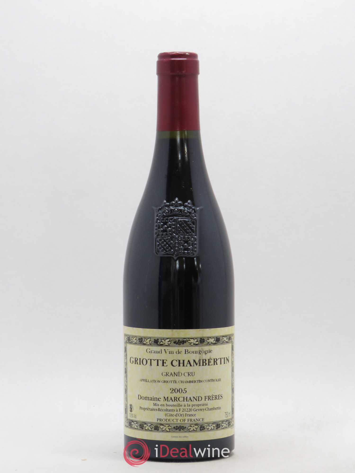 Griotte-Chambertin Grand Cru Marchand Frères 2005 - Lot de 1 bouteille - 0