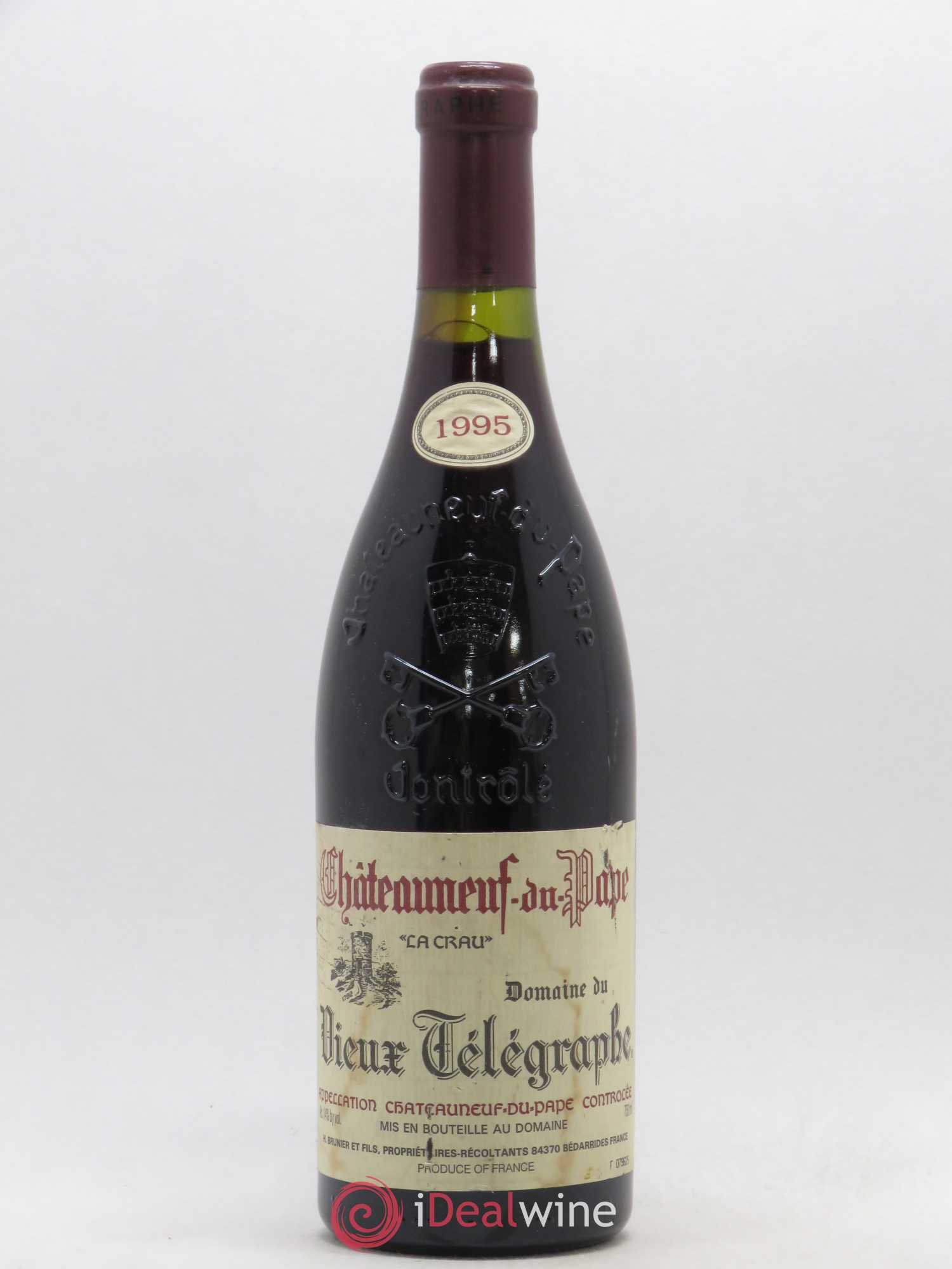 Châteauneuf-du-Pape Vieux Télégraphe (Domaine du) Vignobles Brunier 1995 - Lot de 1 bouteille - 0