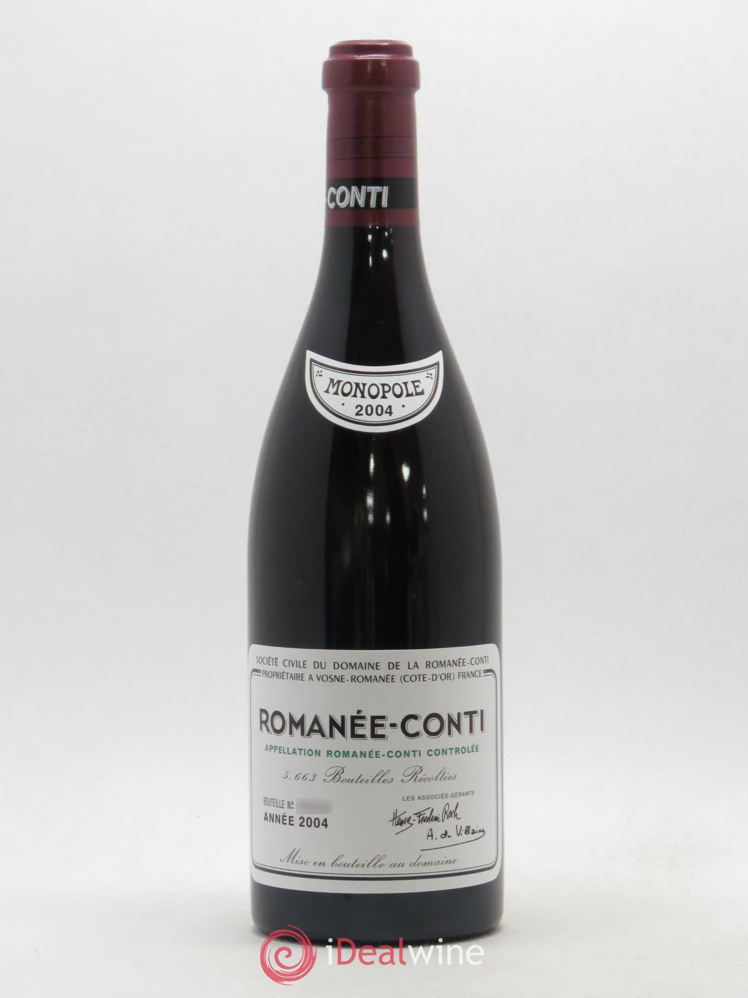 Romanée-Conti Grand Cru Domaine de la Romanée-Conti 2004 - Lot de 1 bouteille - 0