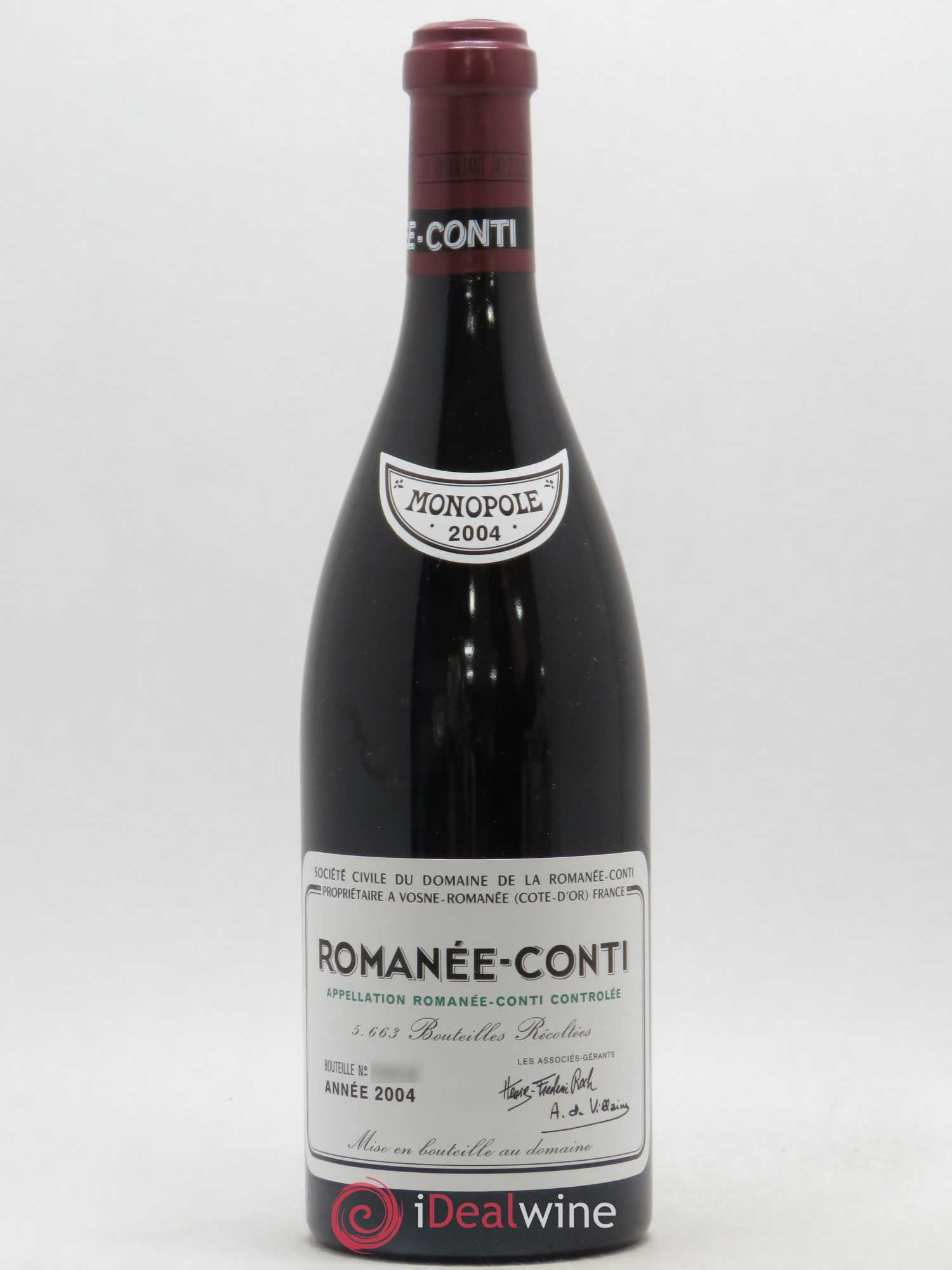 Romanée-Conti Grand Cru Domaine de la Romanée-Conti 2004 - Lot de 1 bouteille - 0