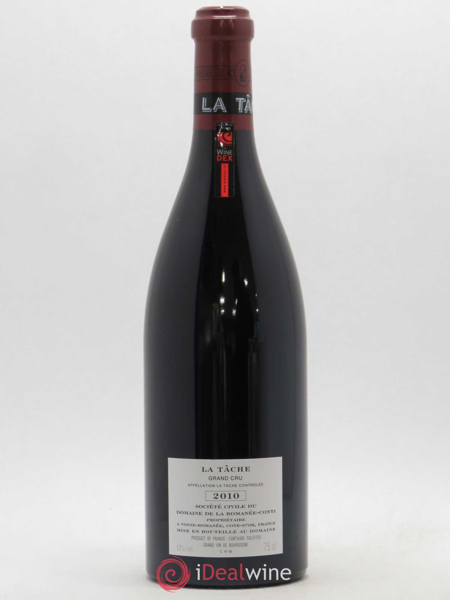 La Tâche Grand Cru Domaine de la Romanée-Conti 2010 - Lot de 1 bouteille - 1