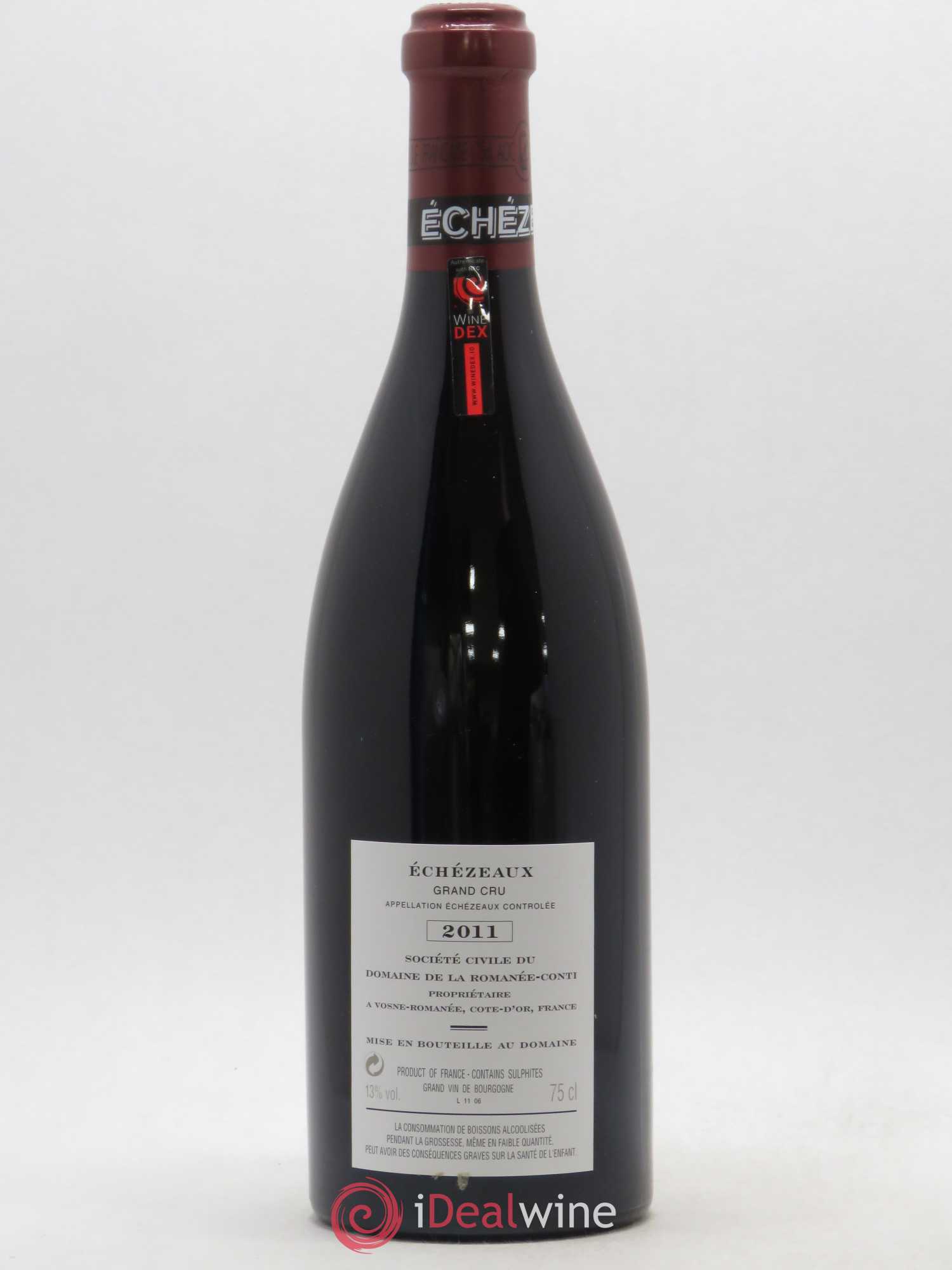 Echezeaux Grand Cru Domaine de la Romanée-Conti 2011 - Lot de 1 bouteille - 1
