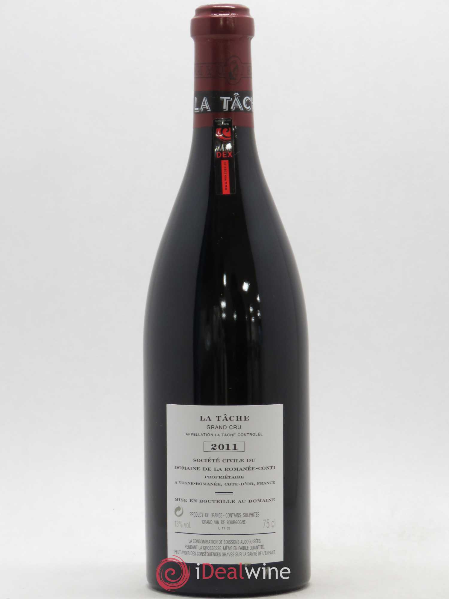 La Tâche Grand Cru Domaine de la Romanée-Conti 2011 - Lot de 1 bouteille - 1