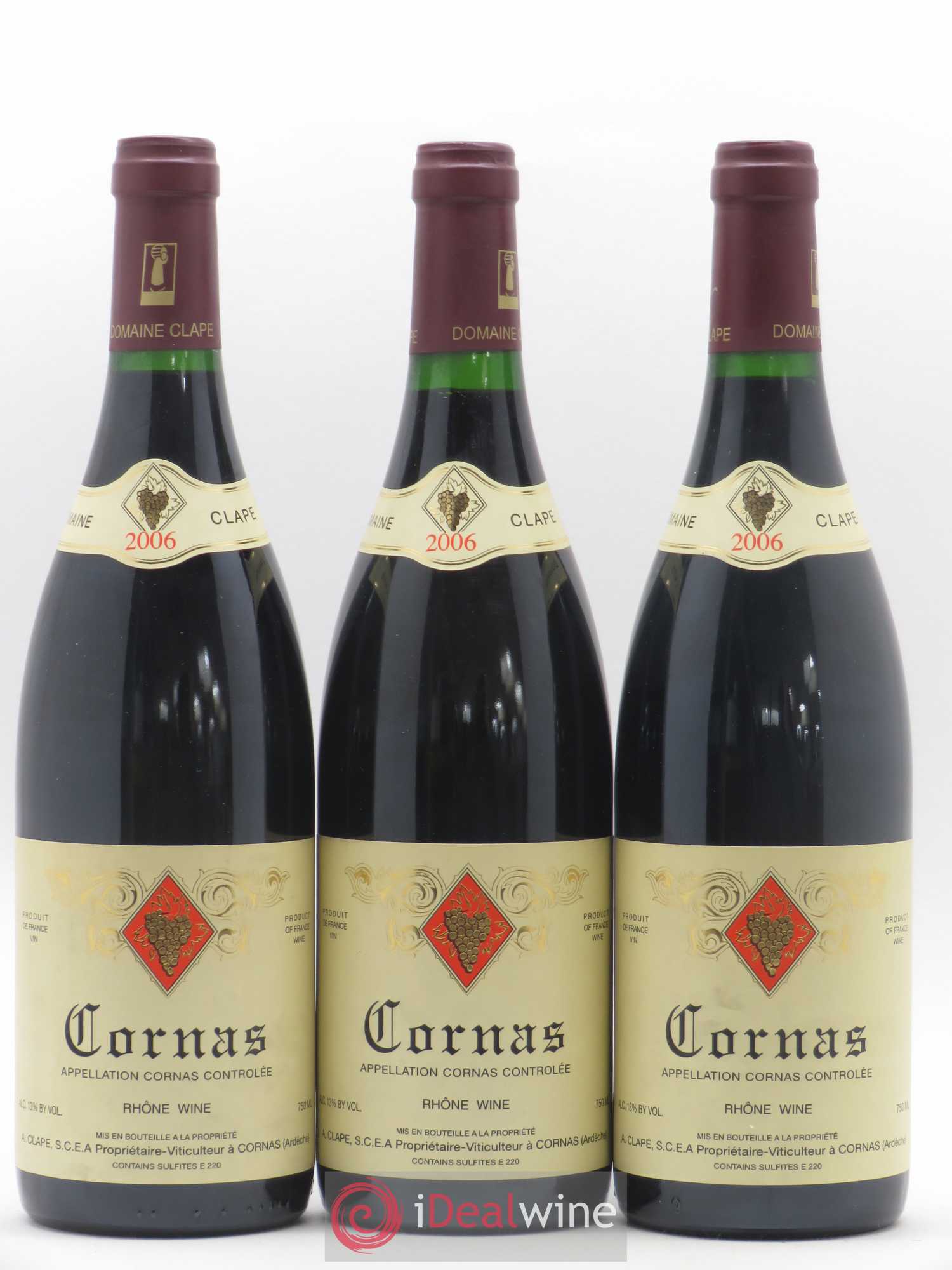 Cornas Auguste Clape 2006 - Lot de 3 bouteilles - 0