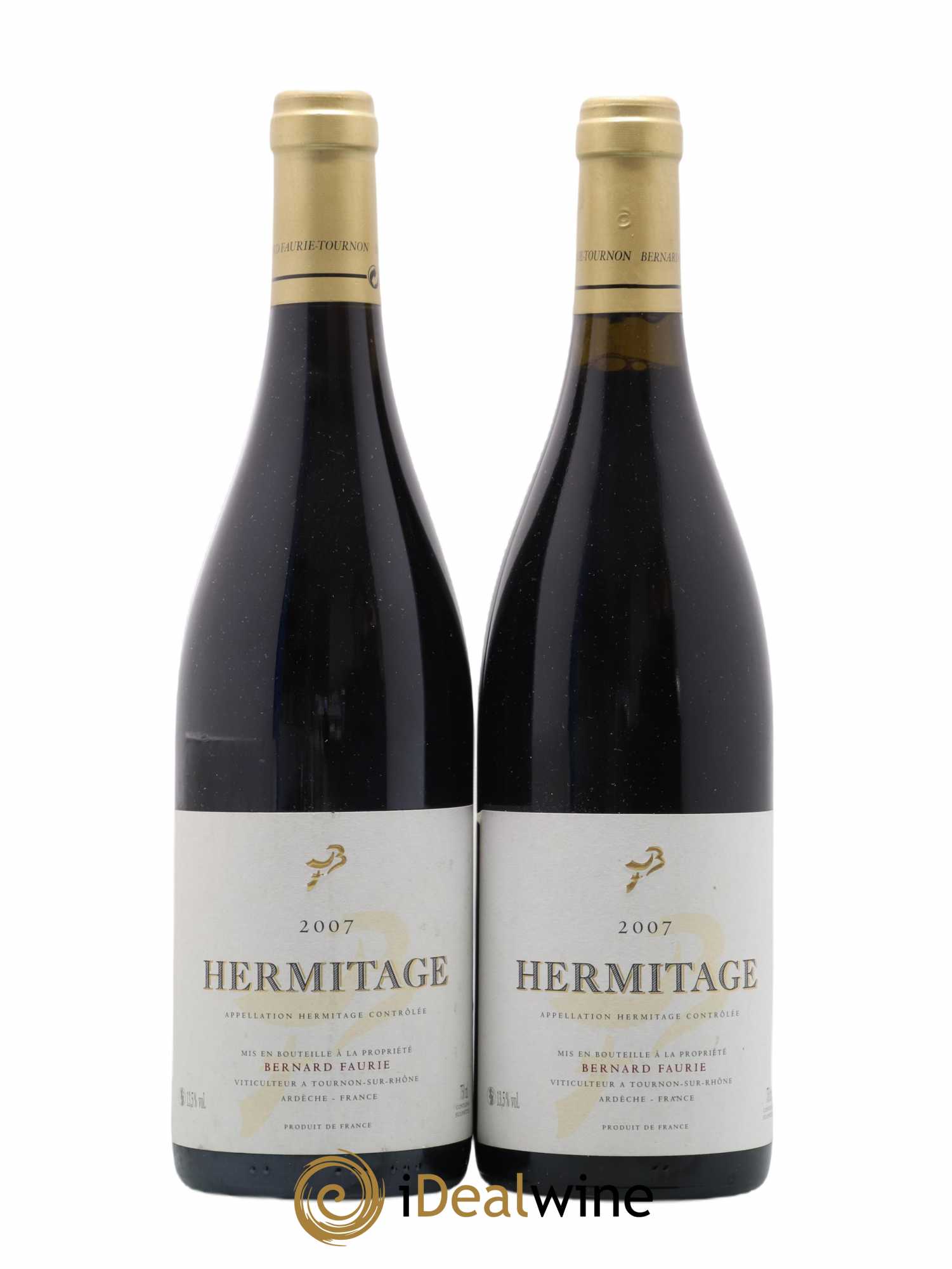 Hermitage Bessards Méal (capsule dorée) Bernard Faurie 2007 - Lot de 2 bouteilles - 0