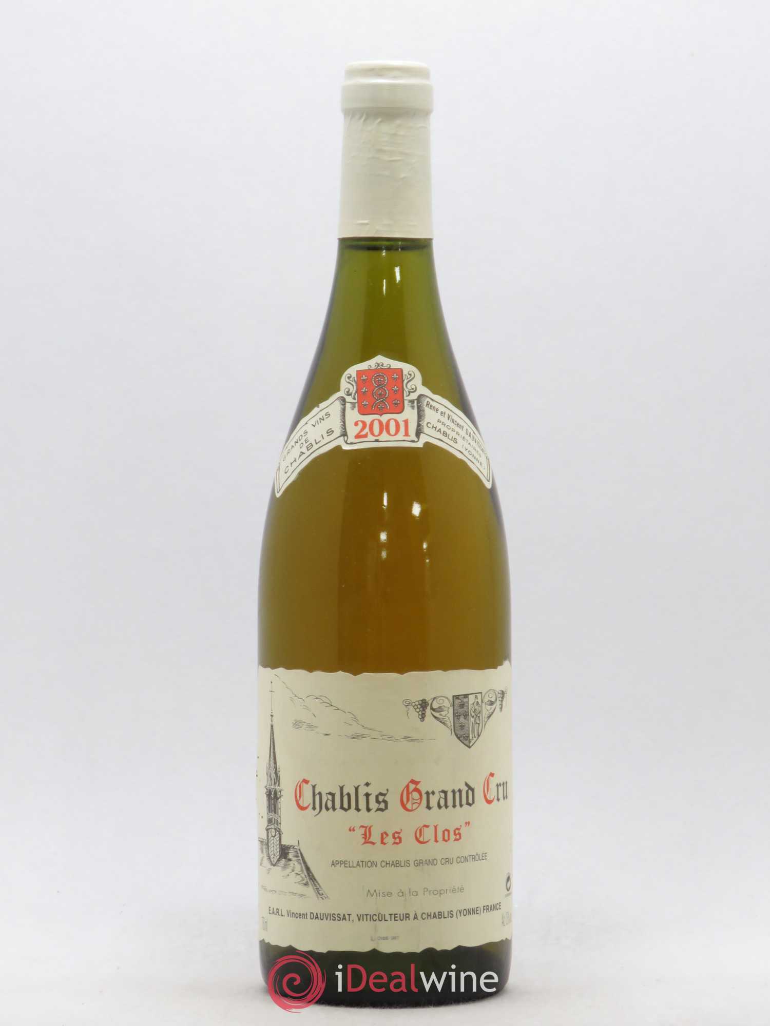 Chablis Grand Cru Les Clos Vincent Dauvissat (Domaine) 2001 - Lot de 1 bouteille - 0