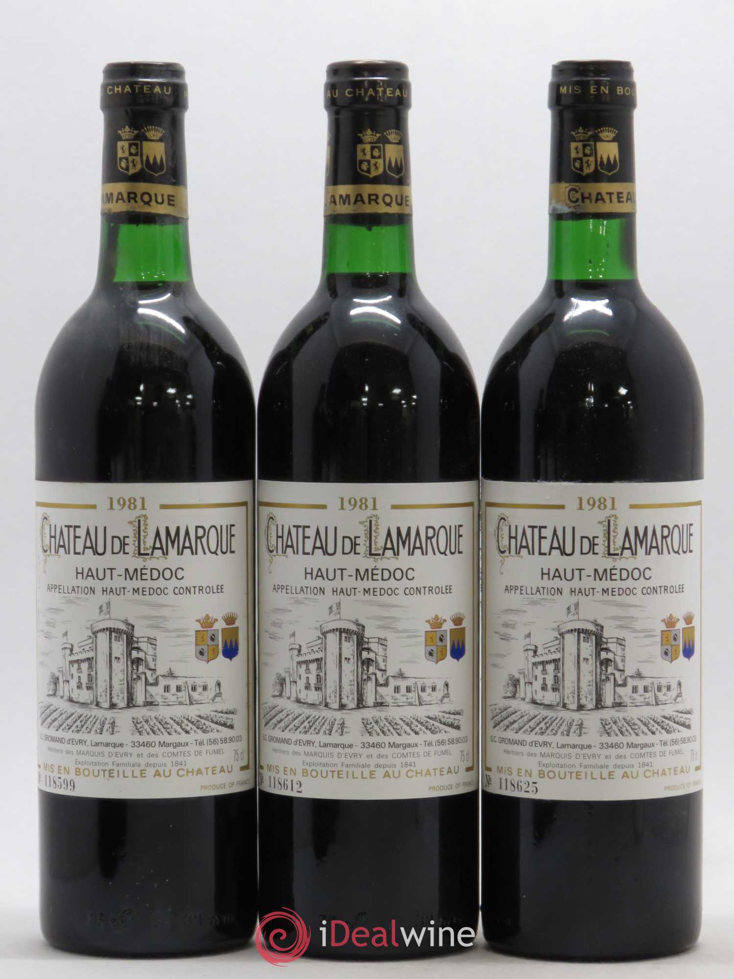 Château de Lamarque Cru Bourgeois 1981 - Lot of 6 bottles - 2