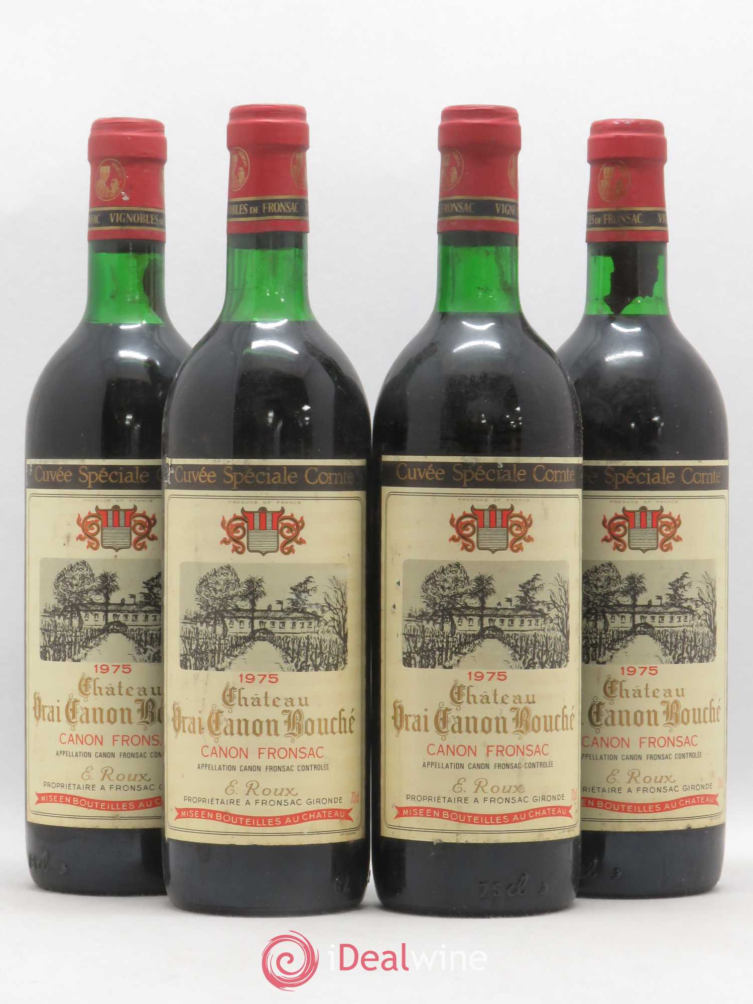 Canon-Fronsac Chateau Vrai Canon Bouché 1975 - Lot de 4 bouteilles - 0