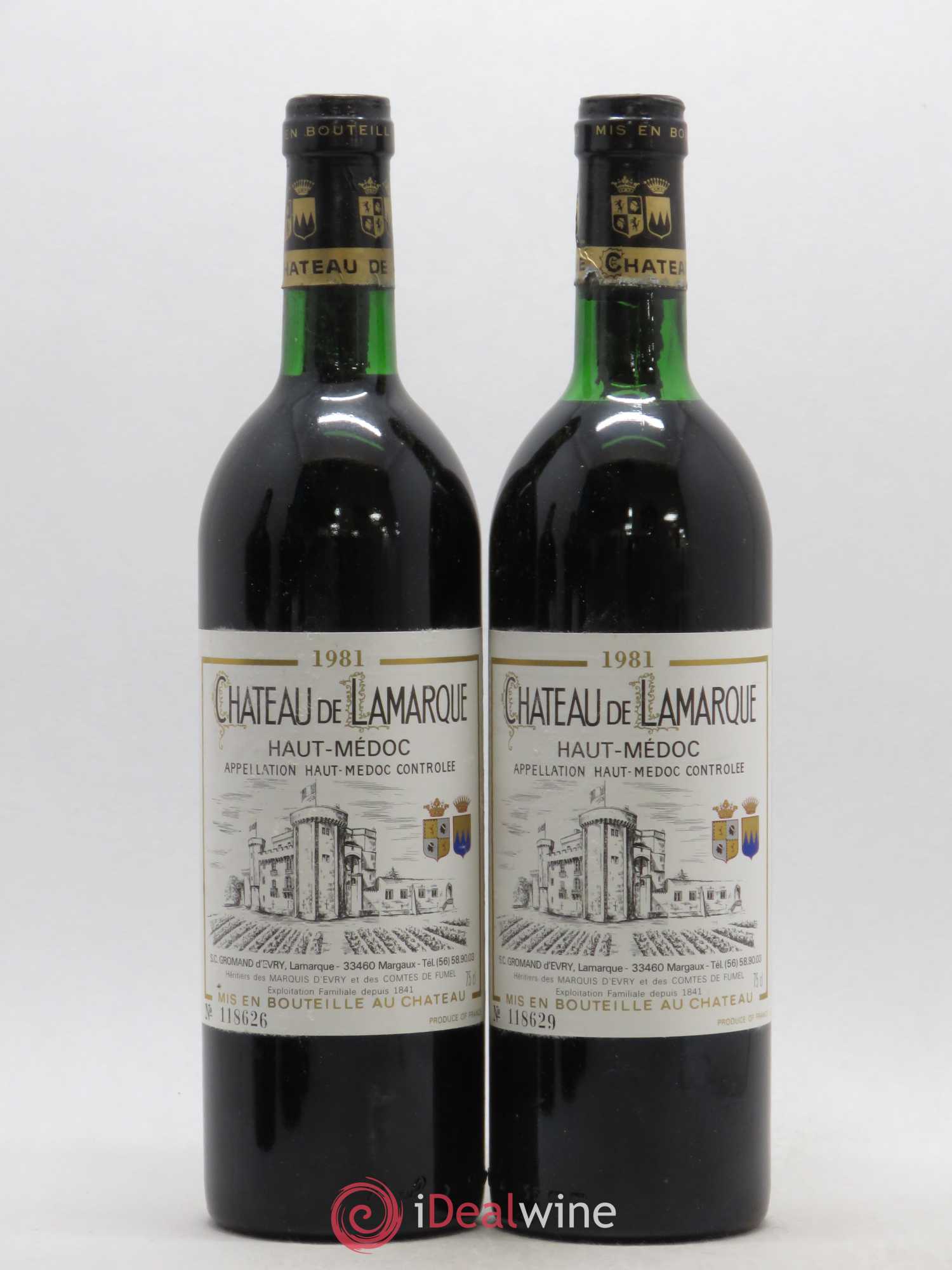 Château de Lamarque Cru Bourgeois 1981 - Lot de 5 bouteilles - 2