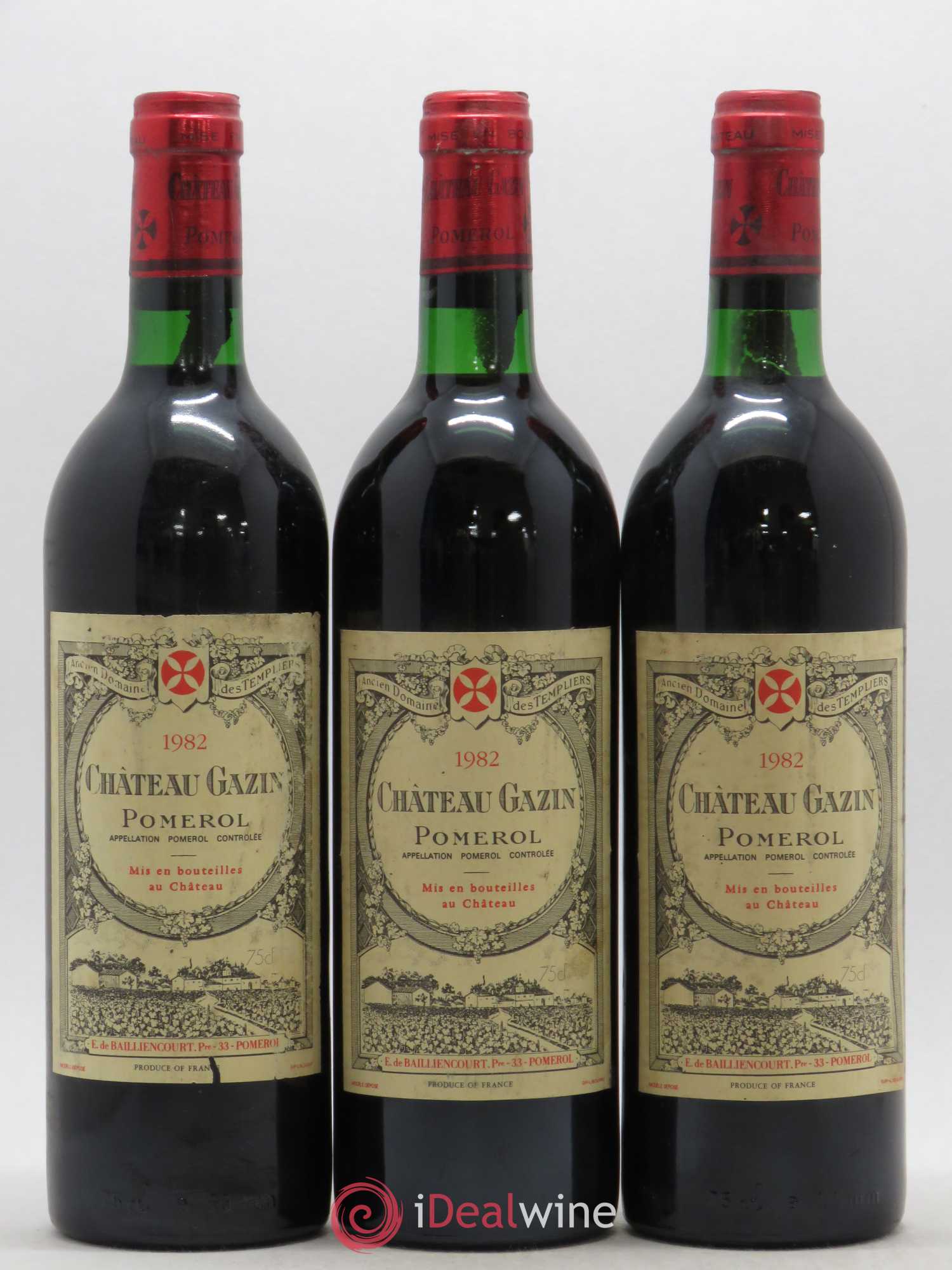 Château Gazin 1982 - Lot de 3 bouteilles - 0
