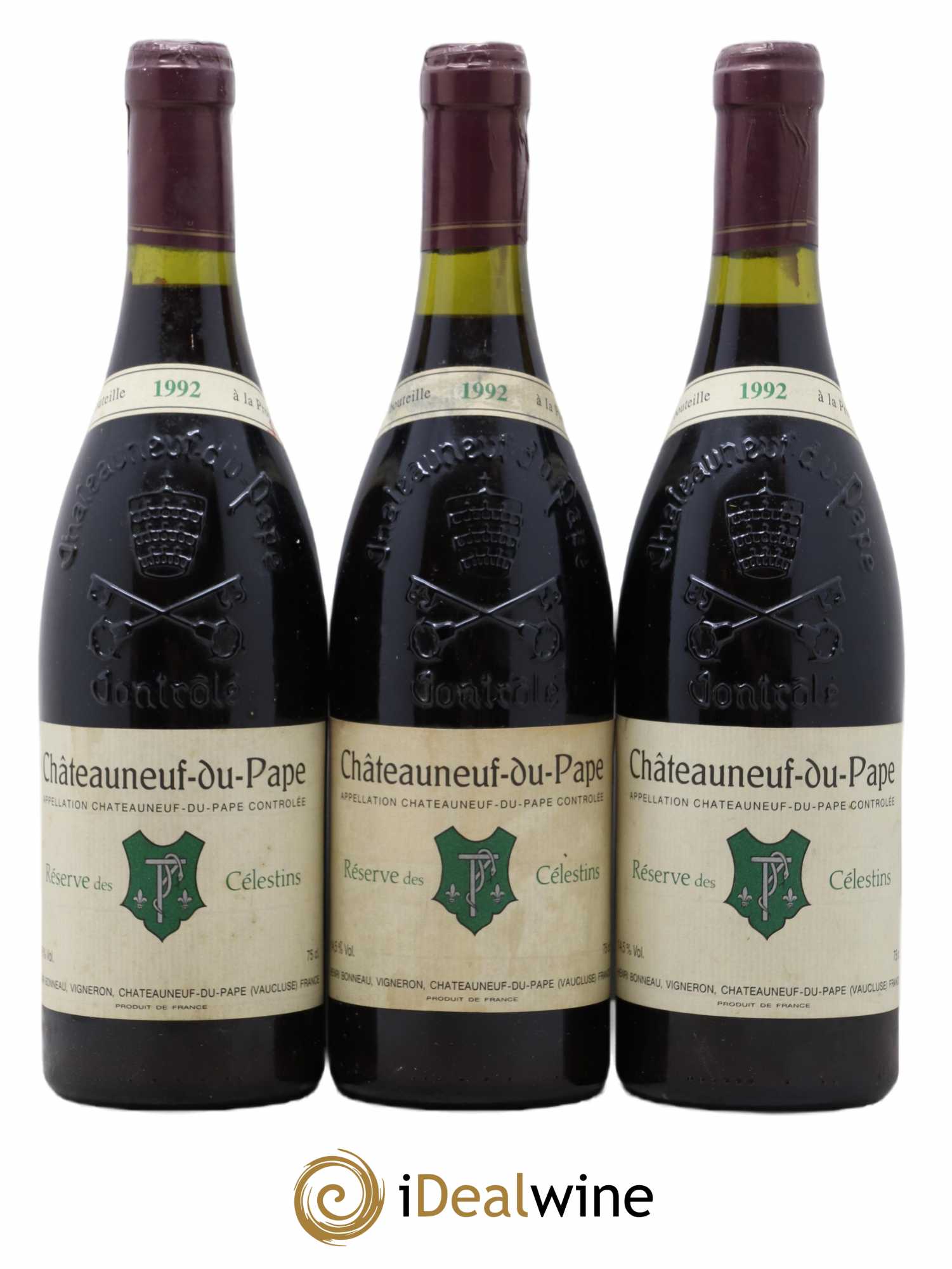 Châteauneuf-du-Pape Réserve des Célestins Henri Bonneau & Fils 1992 - Lot de 3 bouteilles - 0